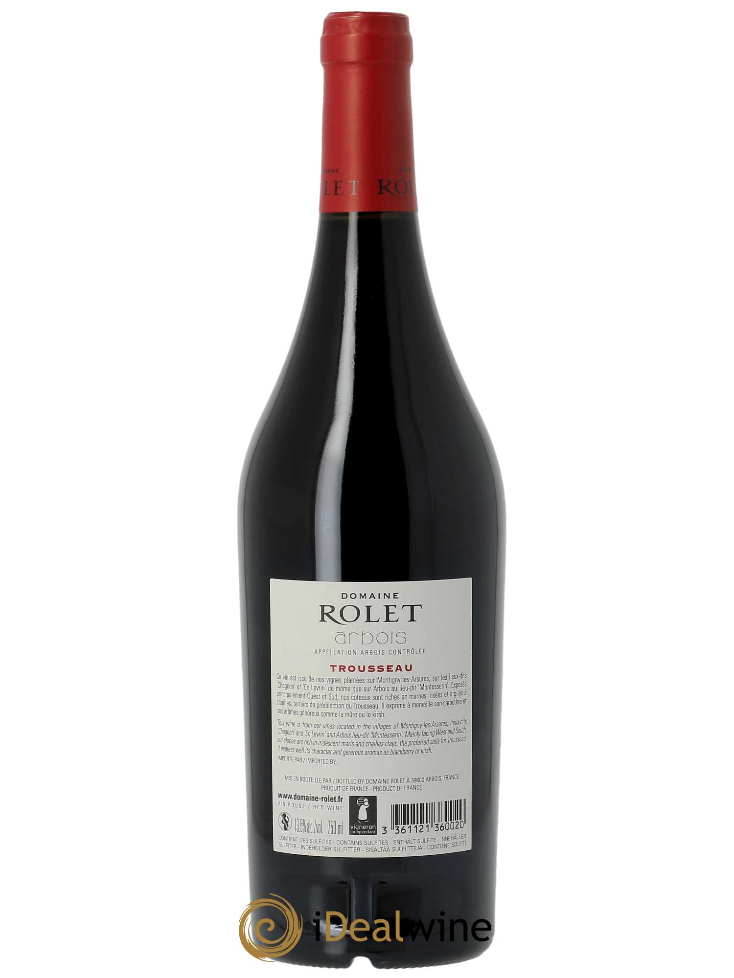 Arbois Trousseau Domaine Rolet 2020 - Lot of 1 bottle - 1