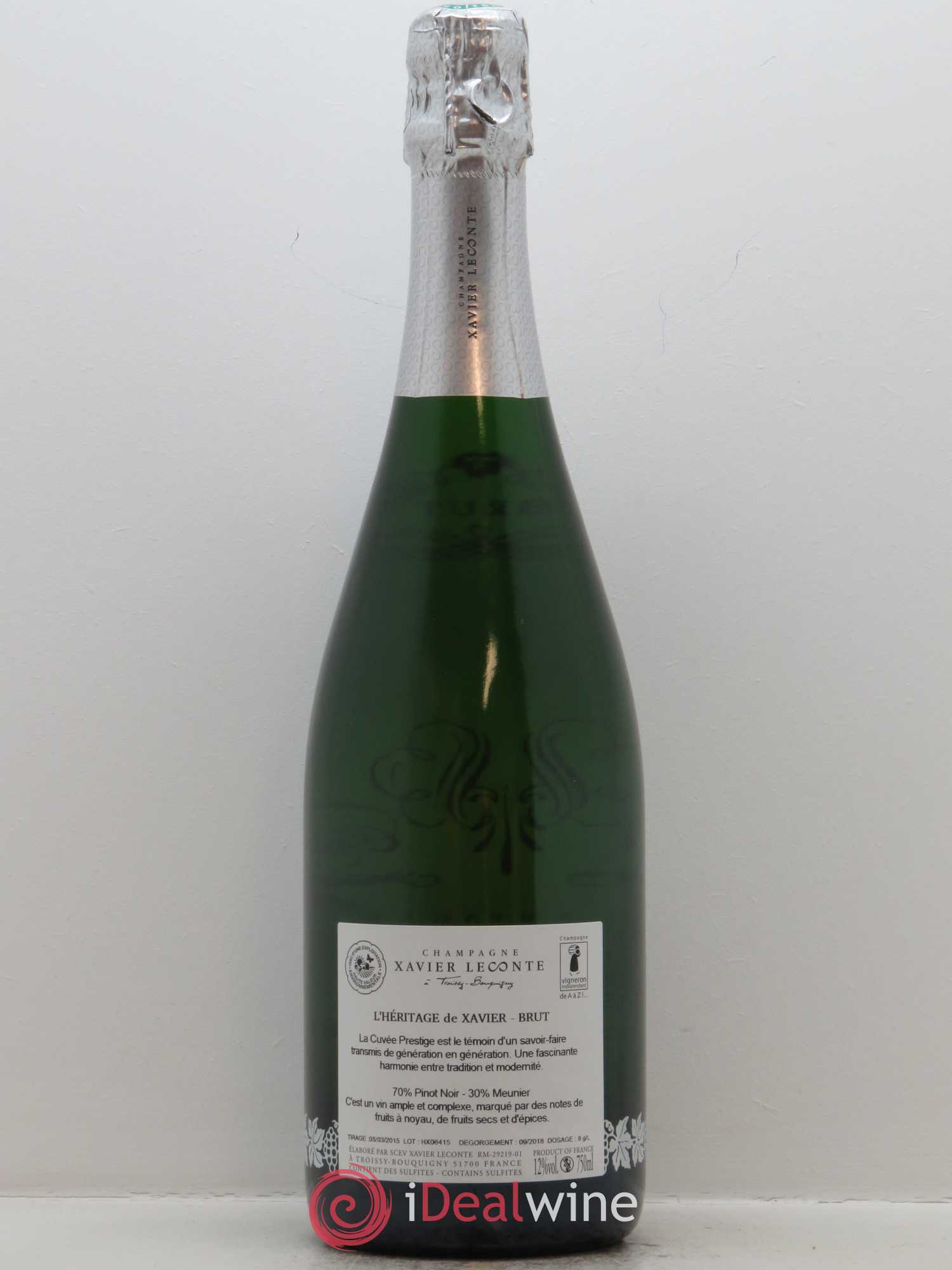 l'Héritage de Xavier Brut Xavier Leconte - Lot de 1 bouteille - 1