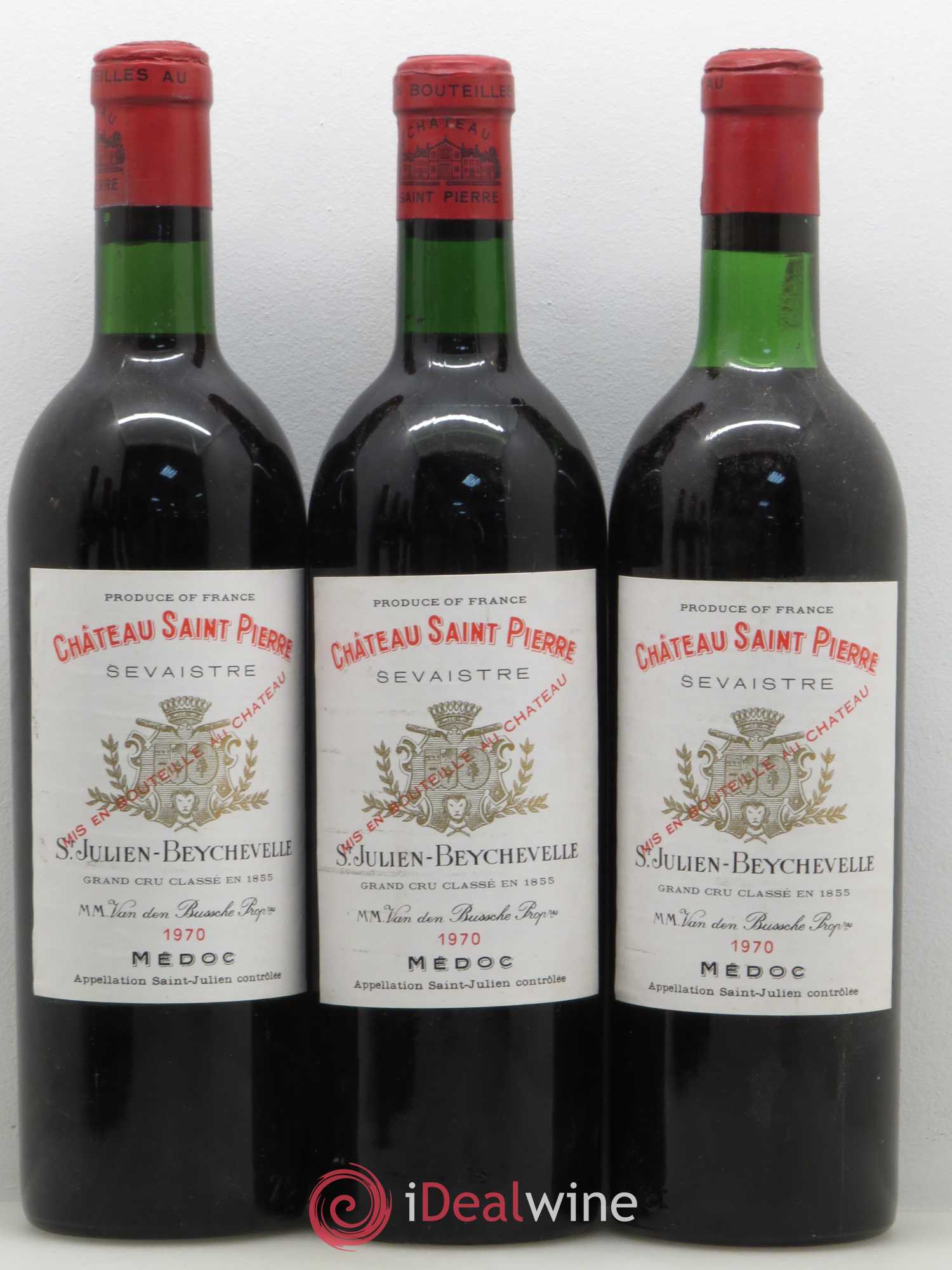 Château Saint-Pierre 4ème Grand Cru Classé 1970 - Lot de 6 bouteilles - 1