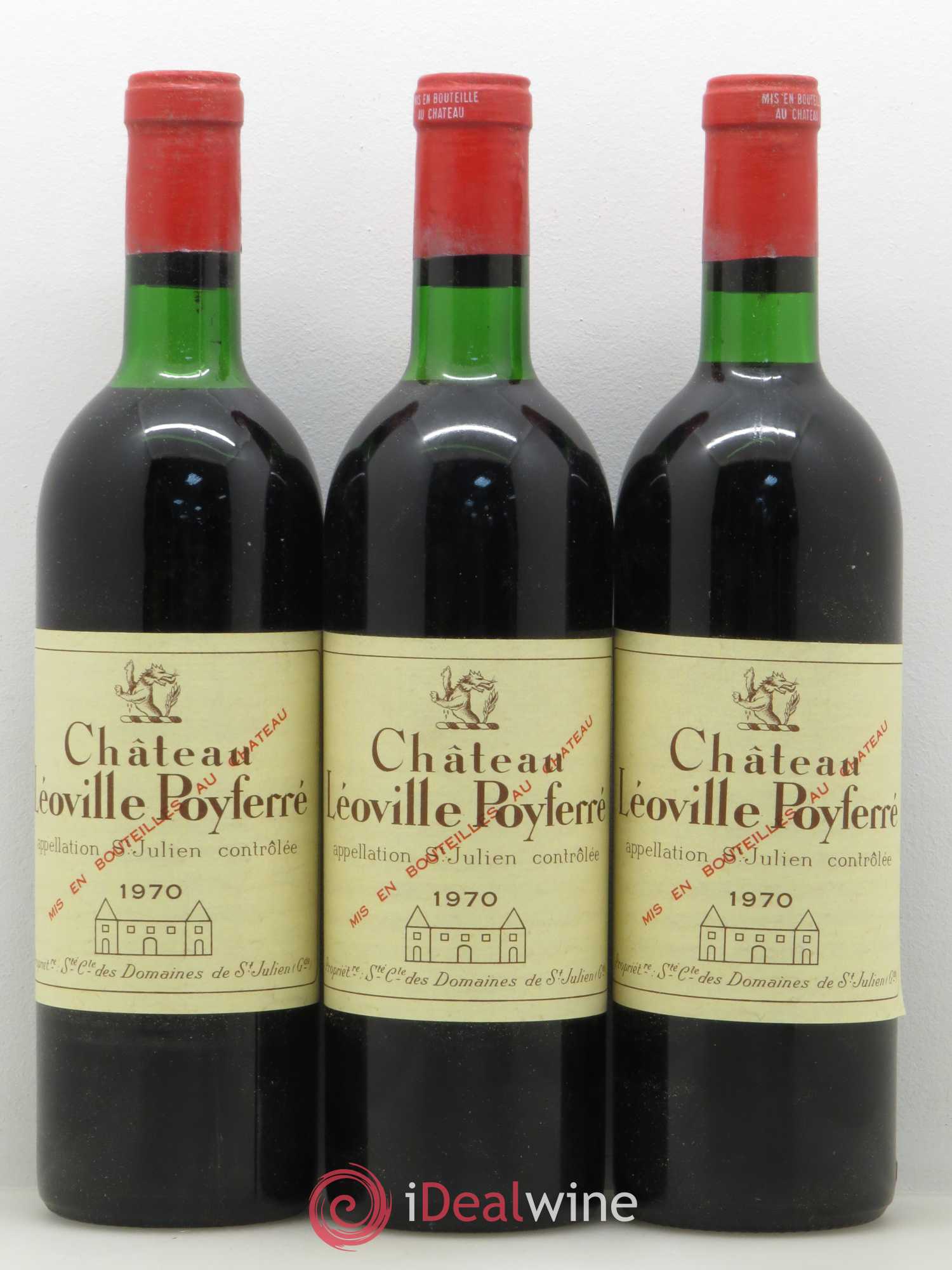 Château Léoville Poyferré 2ème Grand Cru Classé 1970 - Lot de 3 bouteilles - 0