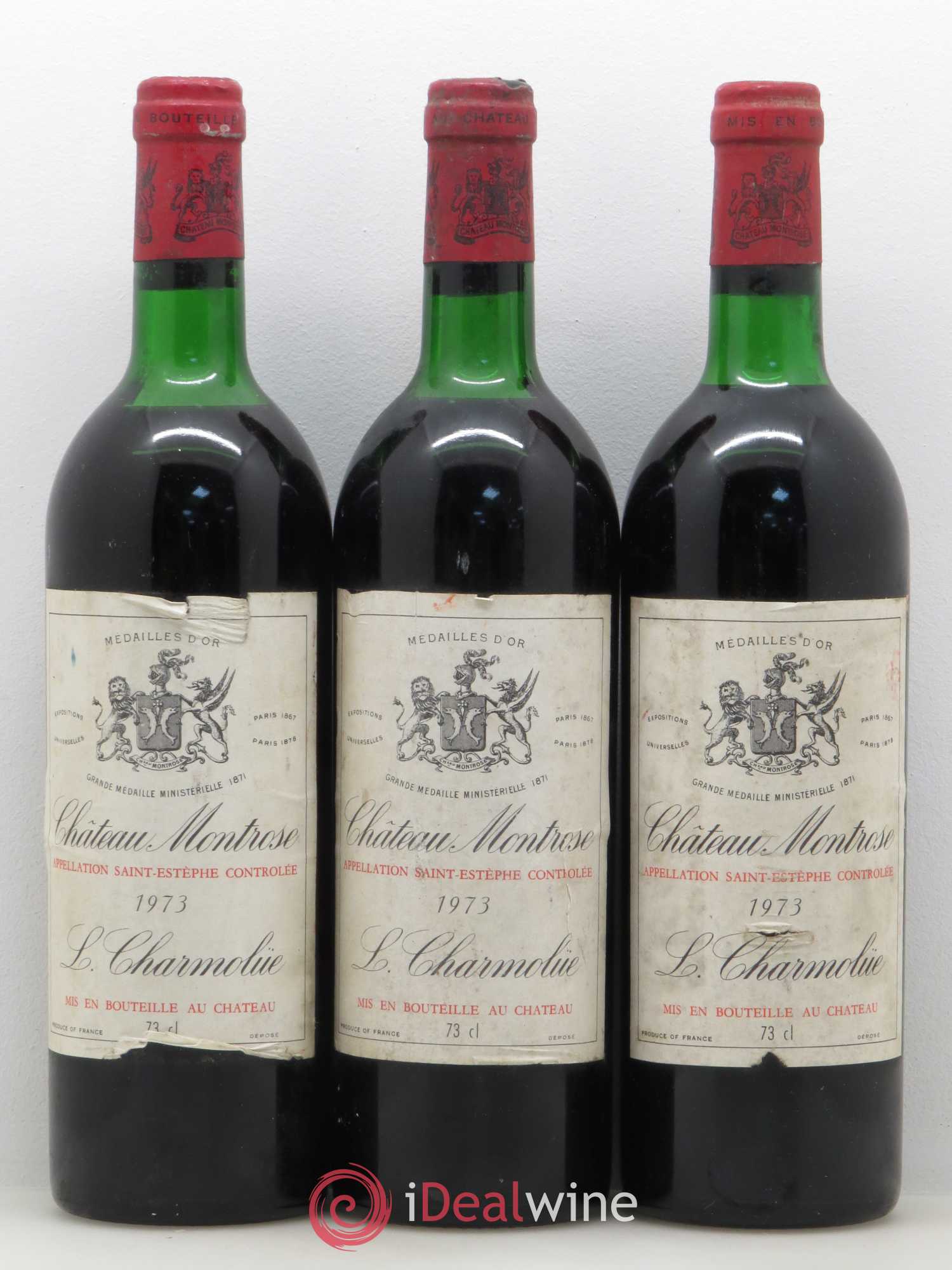 Château Montrose 2ème Grand Cru Classé 1973 - Lot de 3 bouteilles - 0