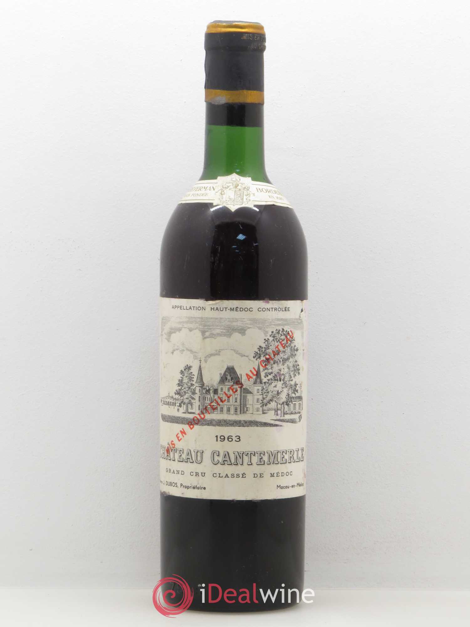 Château Cantemerle 5ème Grand Cru Classé 1963 - Lot de 1 bouteille - 0
