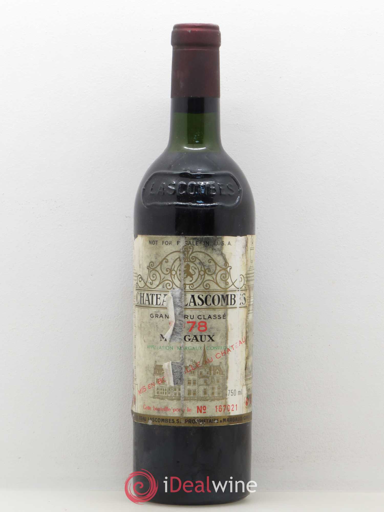 Château Lascombes 2ème Grand Cru Classé 1978 - Lot de 1 bouteille - 0