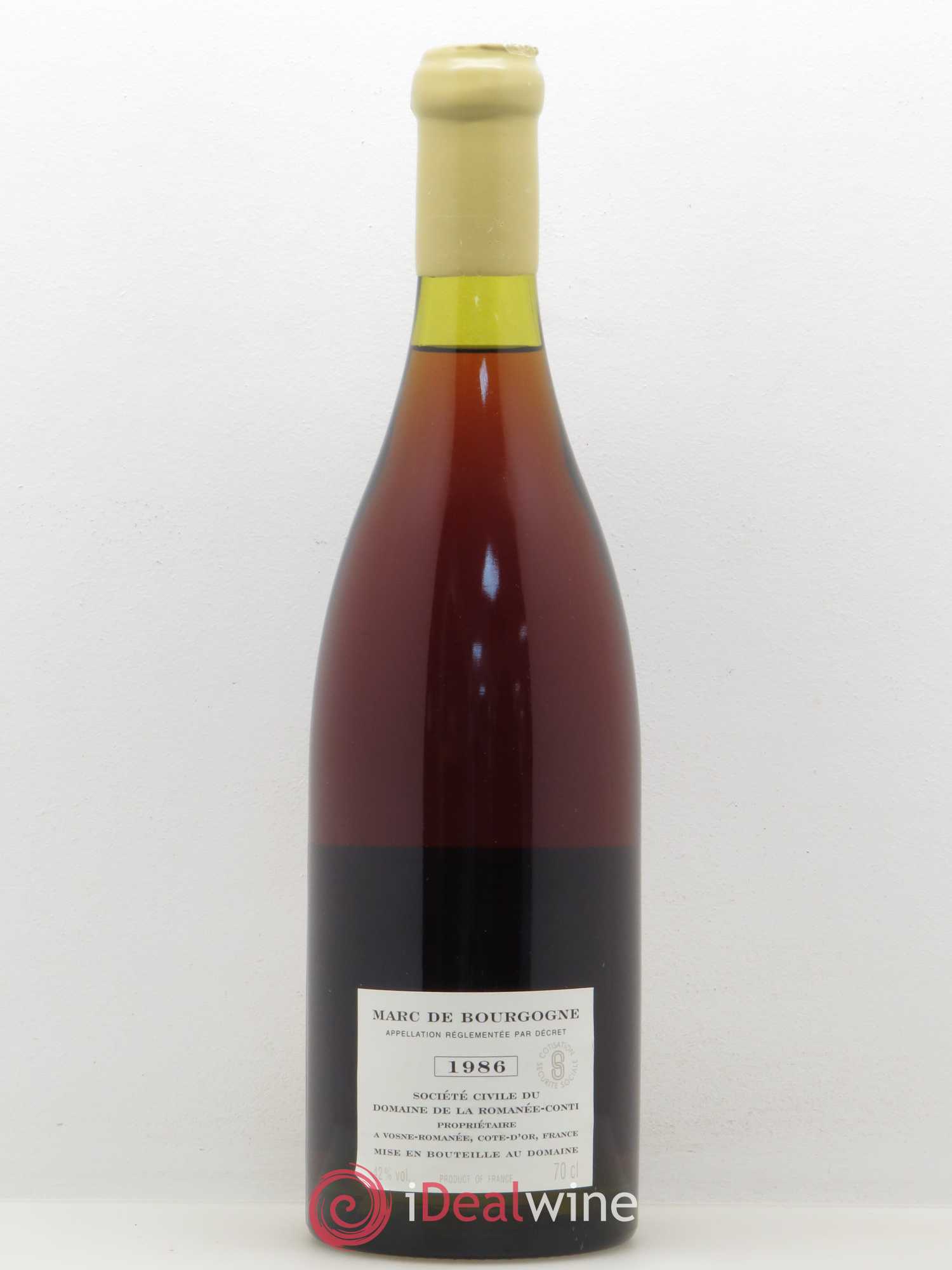 Marc de Bourgogne Domaine de la Romanée Conti 1986 - Lotto di 1 bottiglia - 1
