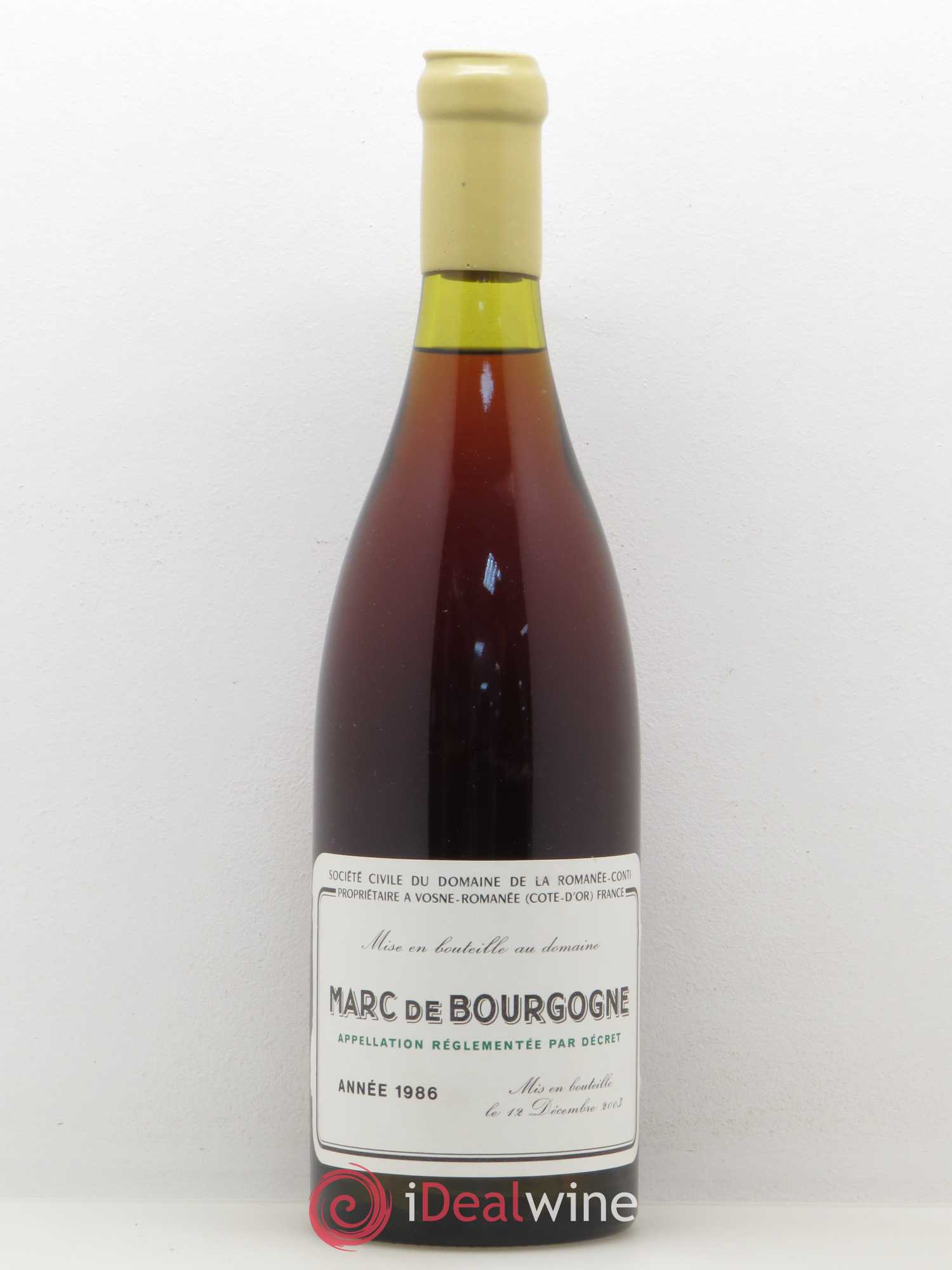 Marc de Bourgogne Domaine de la Romanée Conti 1986 - Lotto di 1 bottiglia - 0