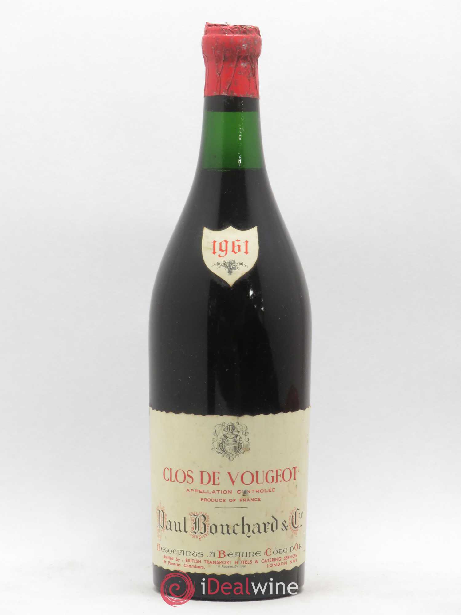 Clos de Vougeot Grand Cru Paul Bouchard 1961 - Lot de 1 bouteille - 0