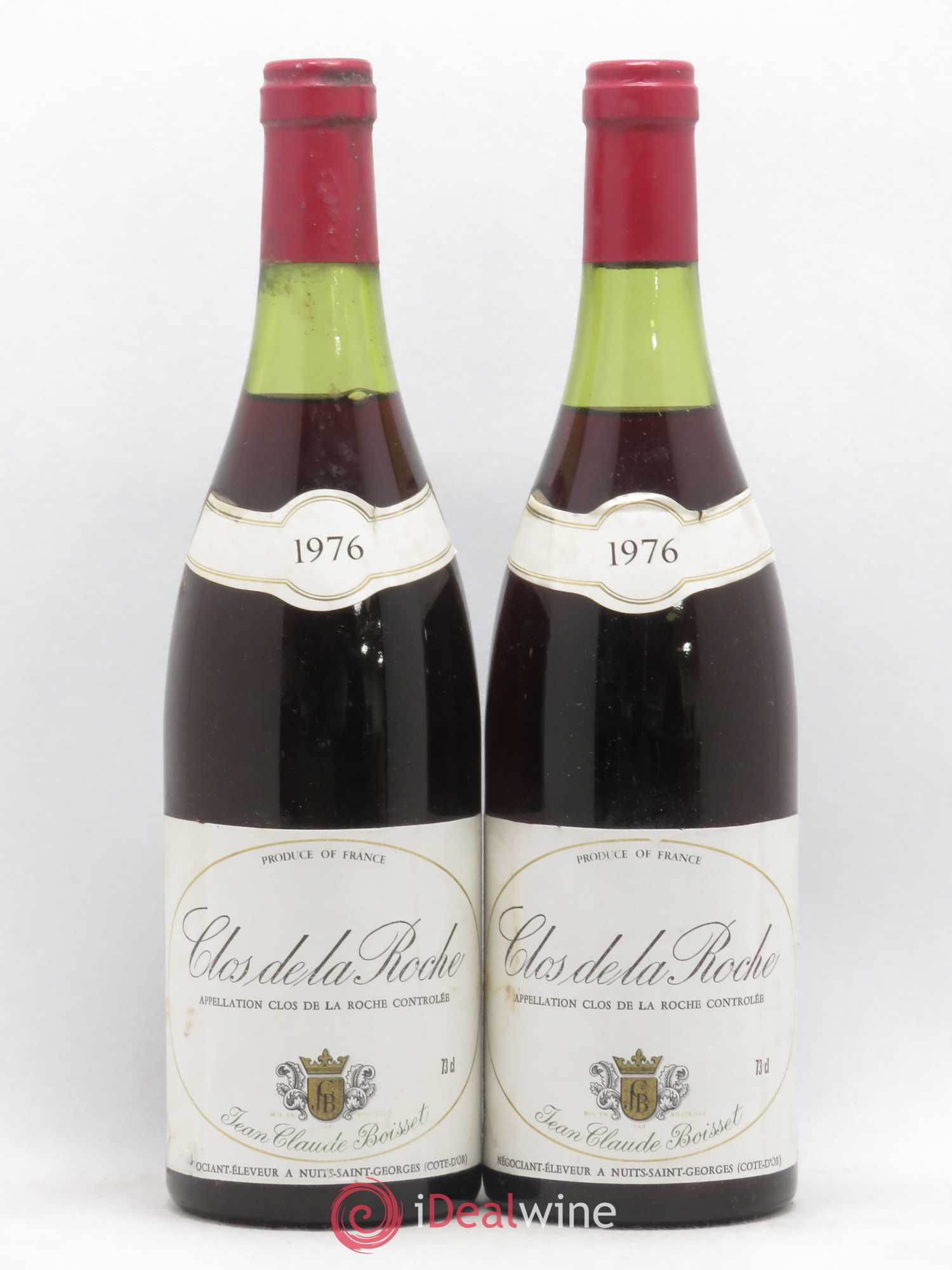 Clos de la Roche Grand Cru Jean Claude Boisset 1976 - Posten von 2 Flaschen - 0