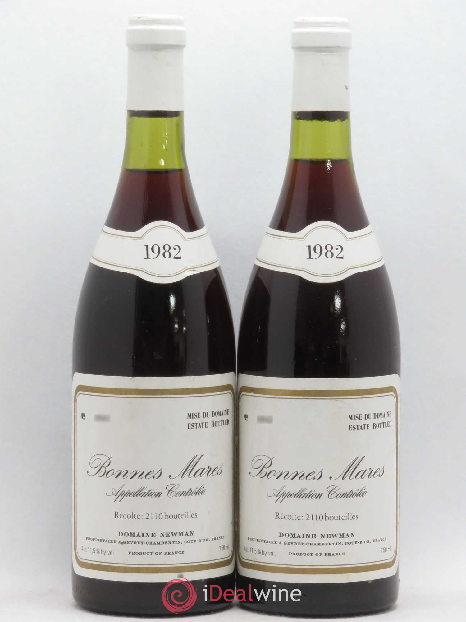Bonnes-Mares Grand Cru Domaine Newman 1982 - Lot de 2 bouteilles - 0