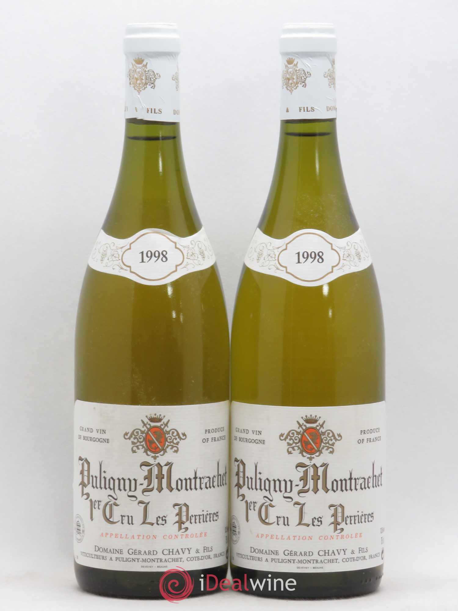 Puligny-Montrachet 1er Cru Les Perrières Gérard Chavy et Fils 1998 - Posten von 2 Flaschen - 0