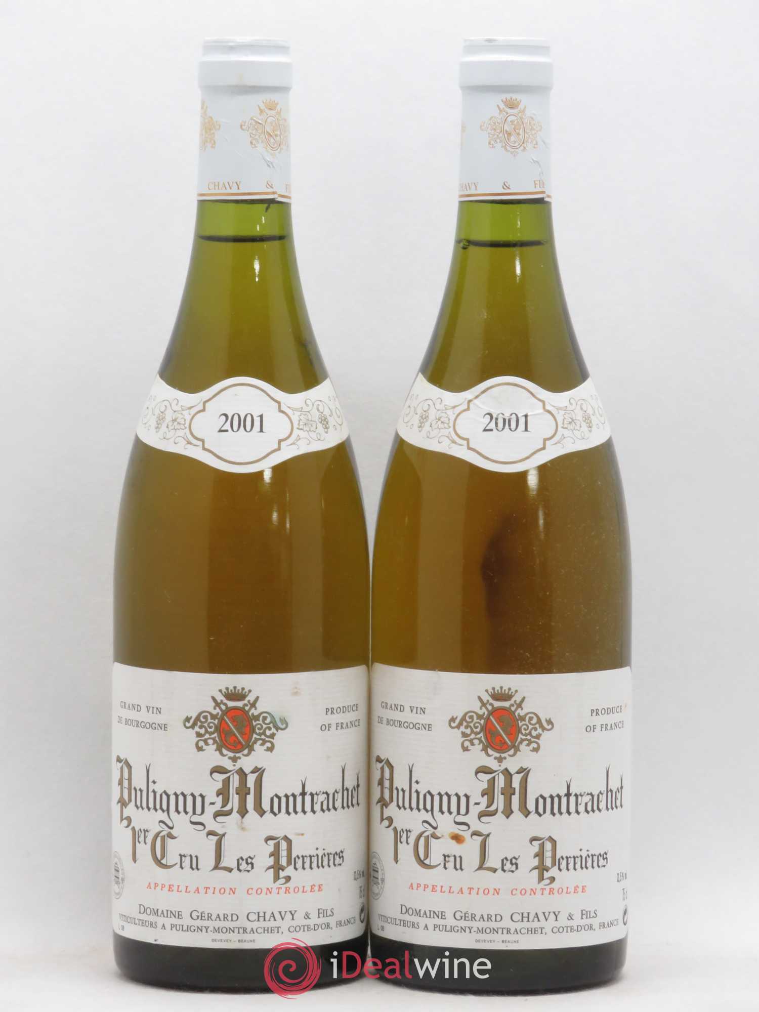Puligny-Montrachet 1er Cru Les Perrières Gérard Chavy et Fils 2001 - Posten von 2 Flaschen - 0