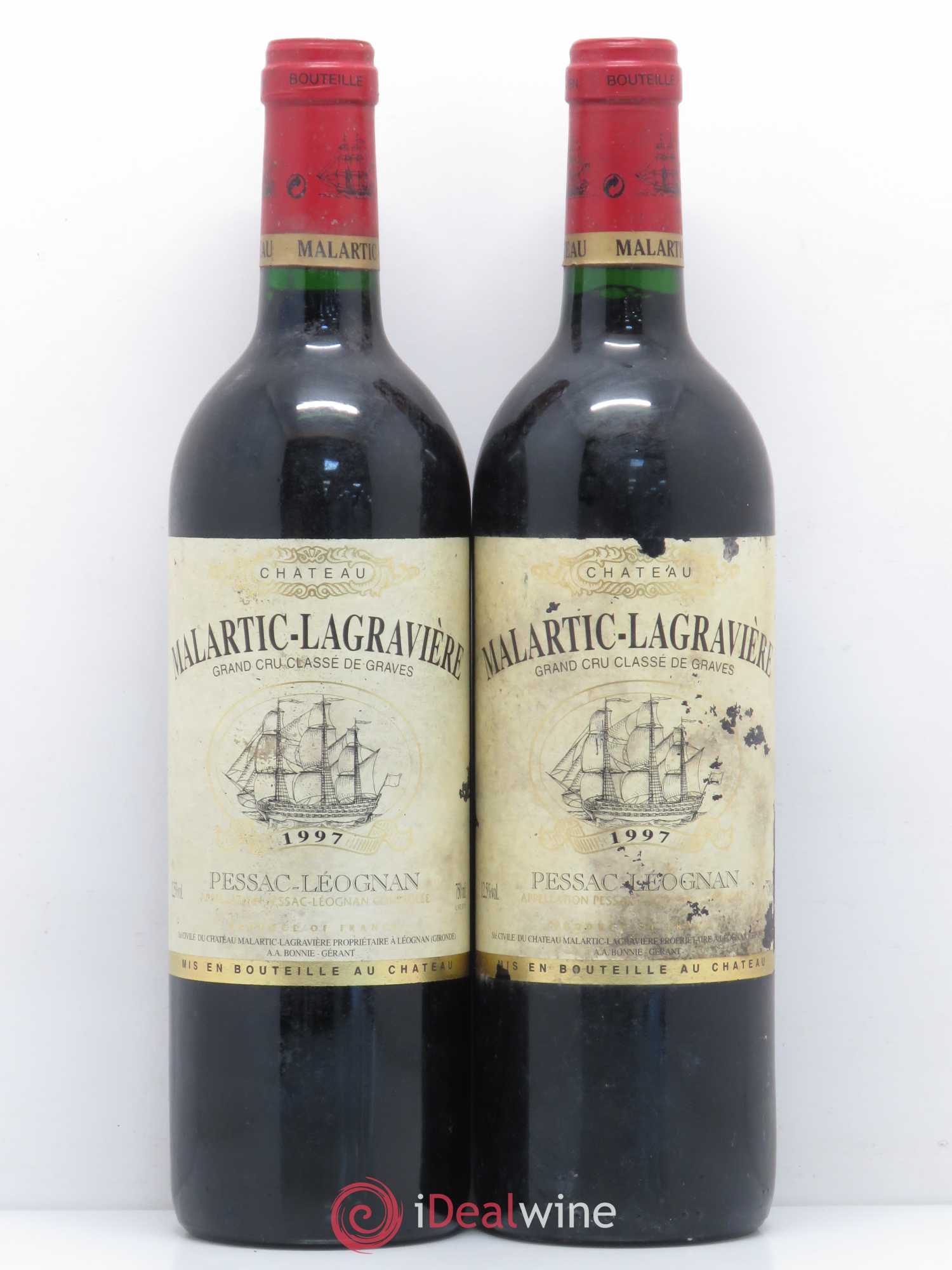 Château Malartic-Lagravière Cru Classé de Graves 1997 - Lot de 2 bouteilles - 0
