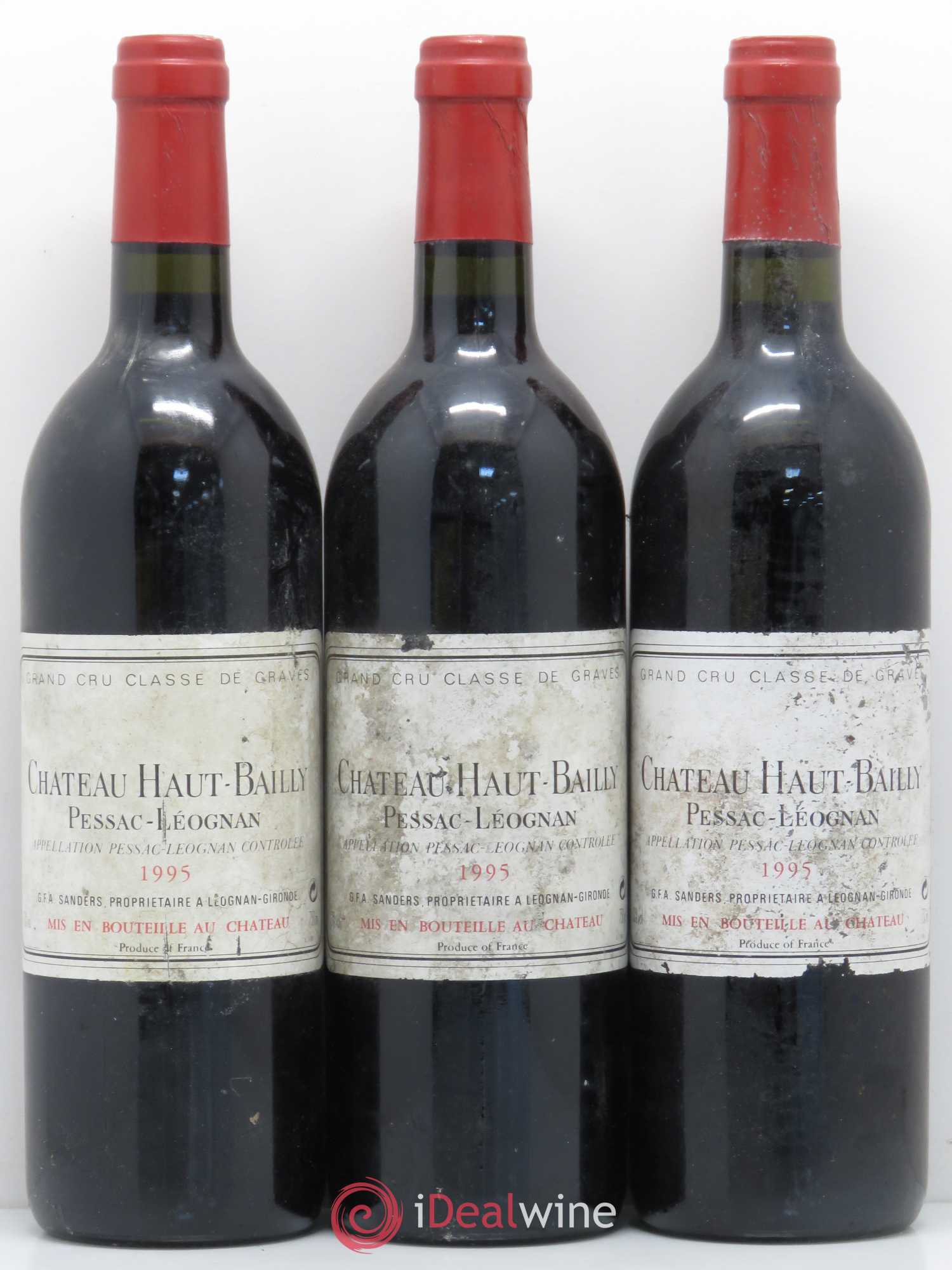 Château Haut-Bailly Cru Classé de Graves 1995 - Lot de 3 bouteilles - 0