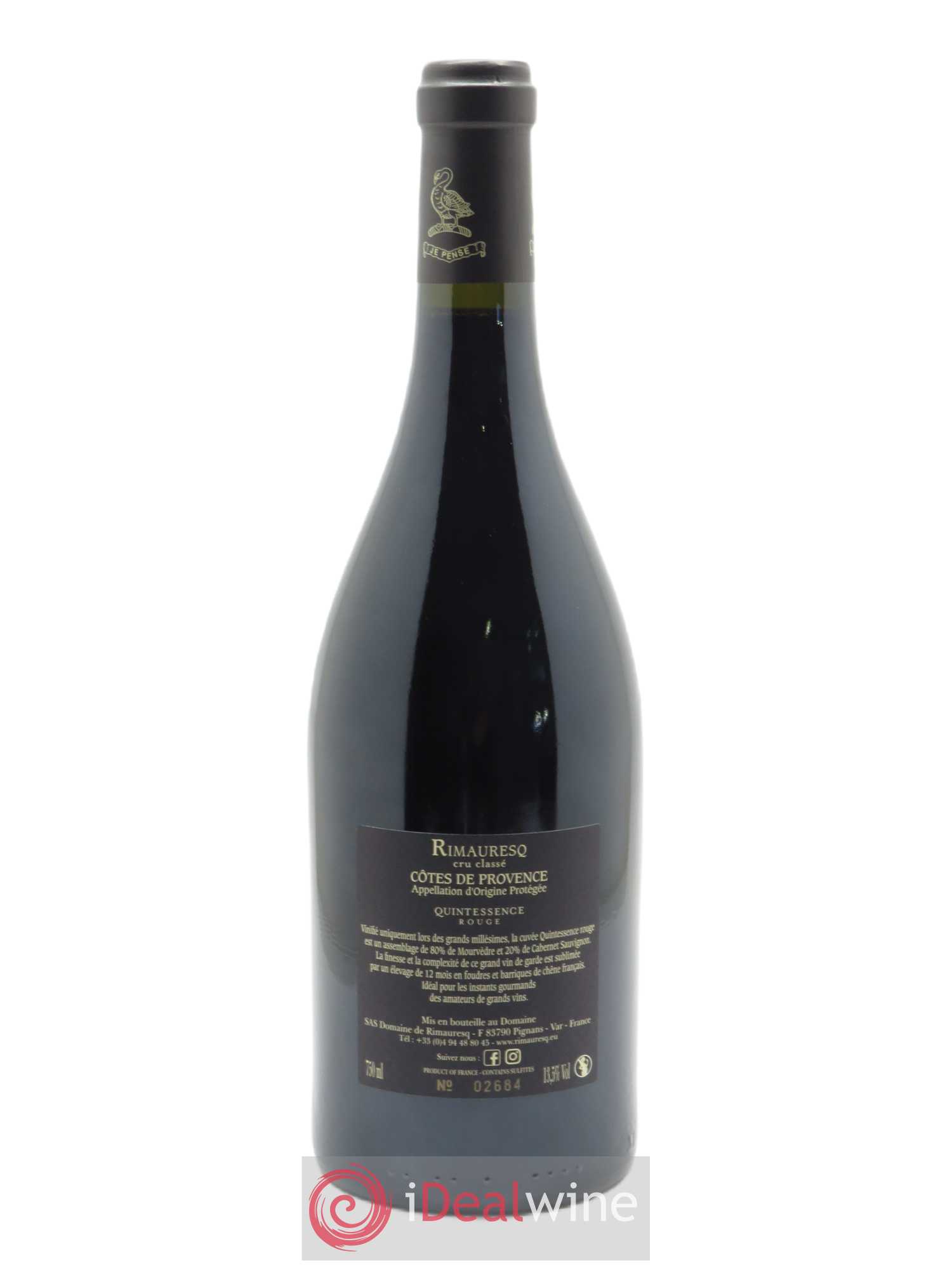 Côtes de Provence Quintessence Rimauresq 2019 - Lot of 1 bottle - 1