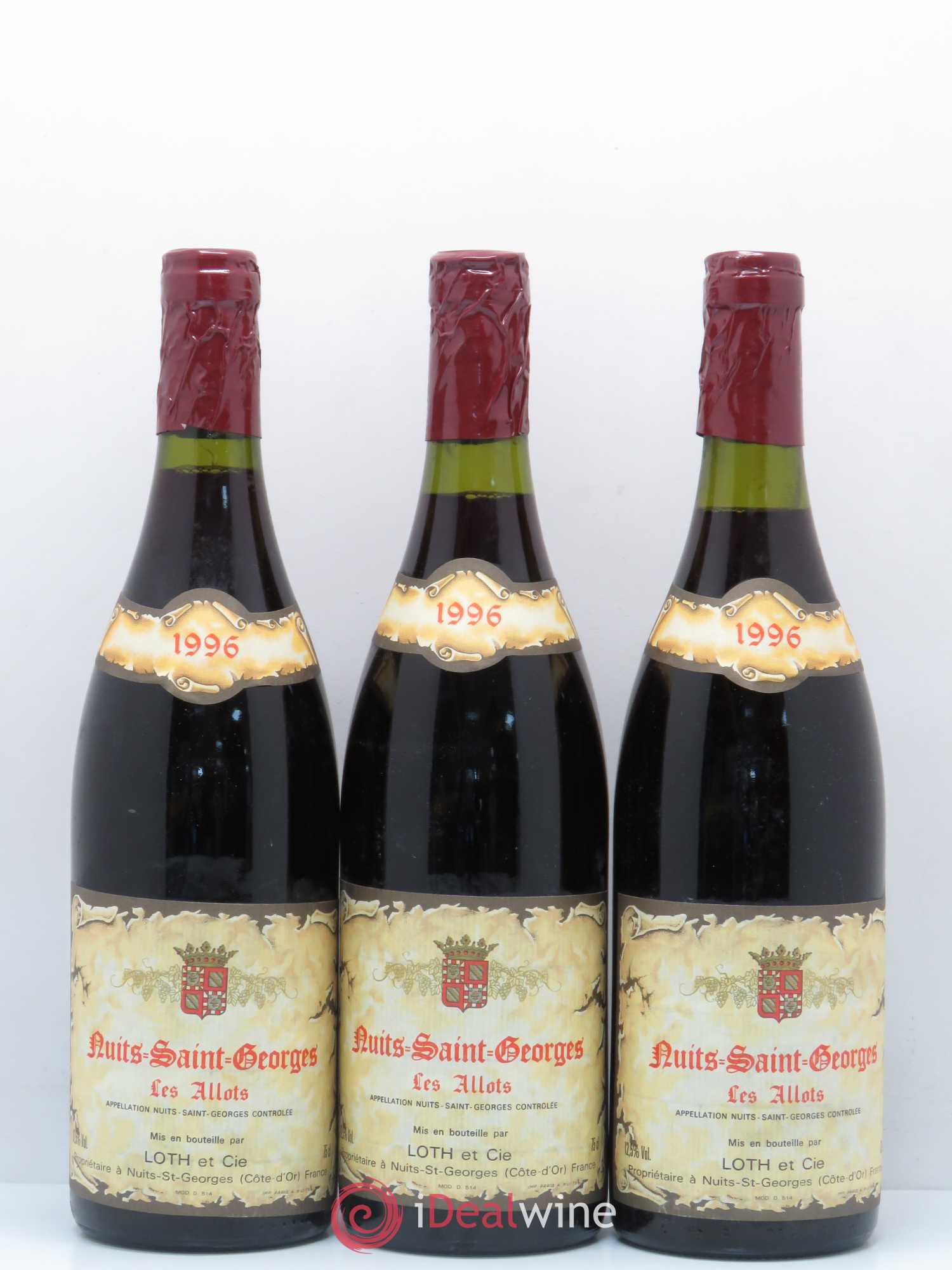 Nuits-Saint-Georges 1er Cru Aux Allots Domaine Loth & Fils 1996 - Lot de 12 bouteilles - 1