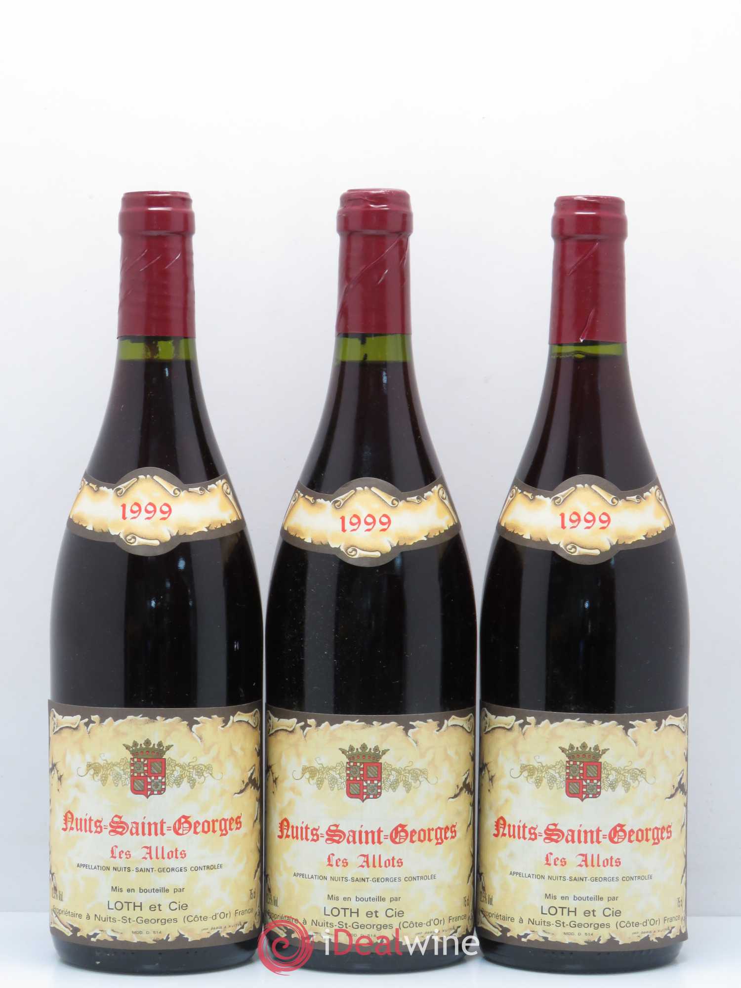 Nuits-Saint-Georges 1er Cru Aux Allots Domaine Loth & Fils 1999 - Lot de 3 bouteilles - 0