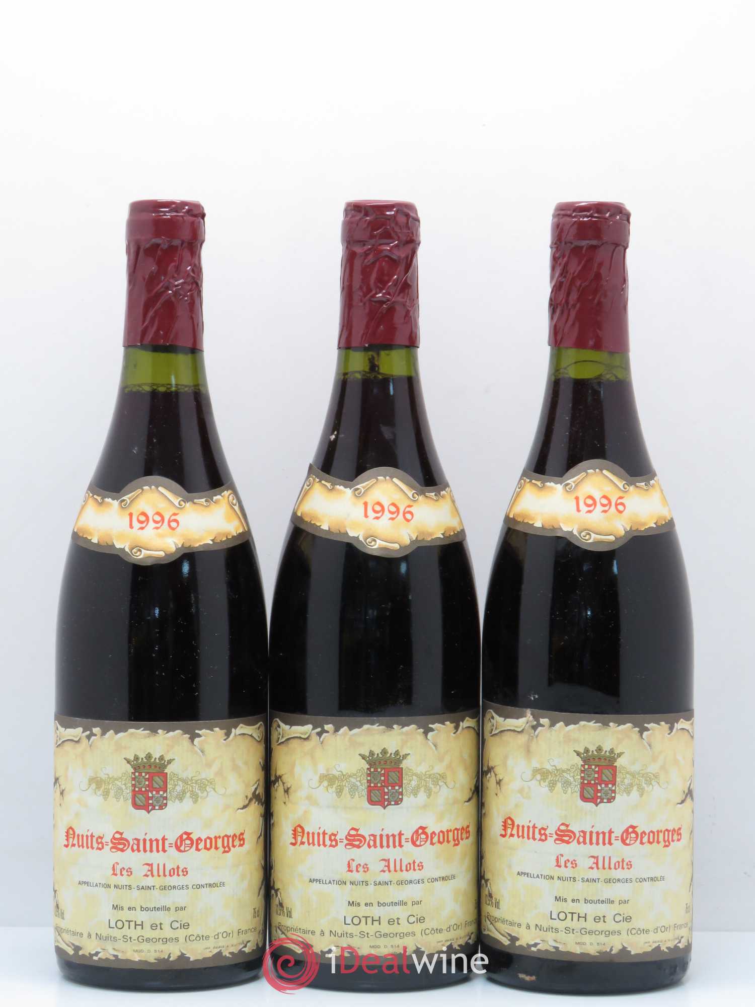 Nuits-Saint-Georges 1er Cru Aux Allots Domaine Loth & Fils 1996 - Posten von 3 Flaschen - 0