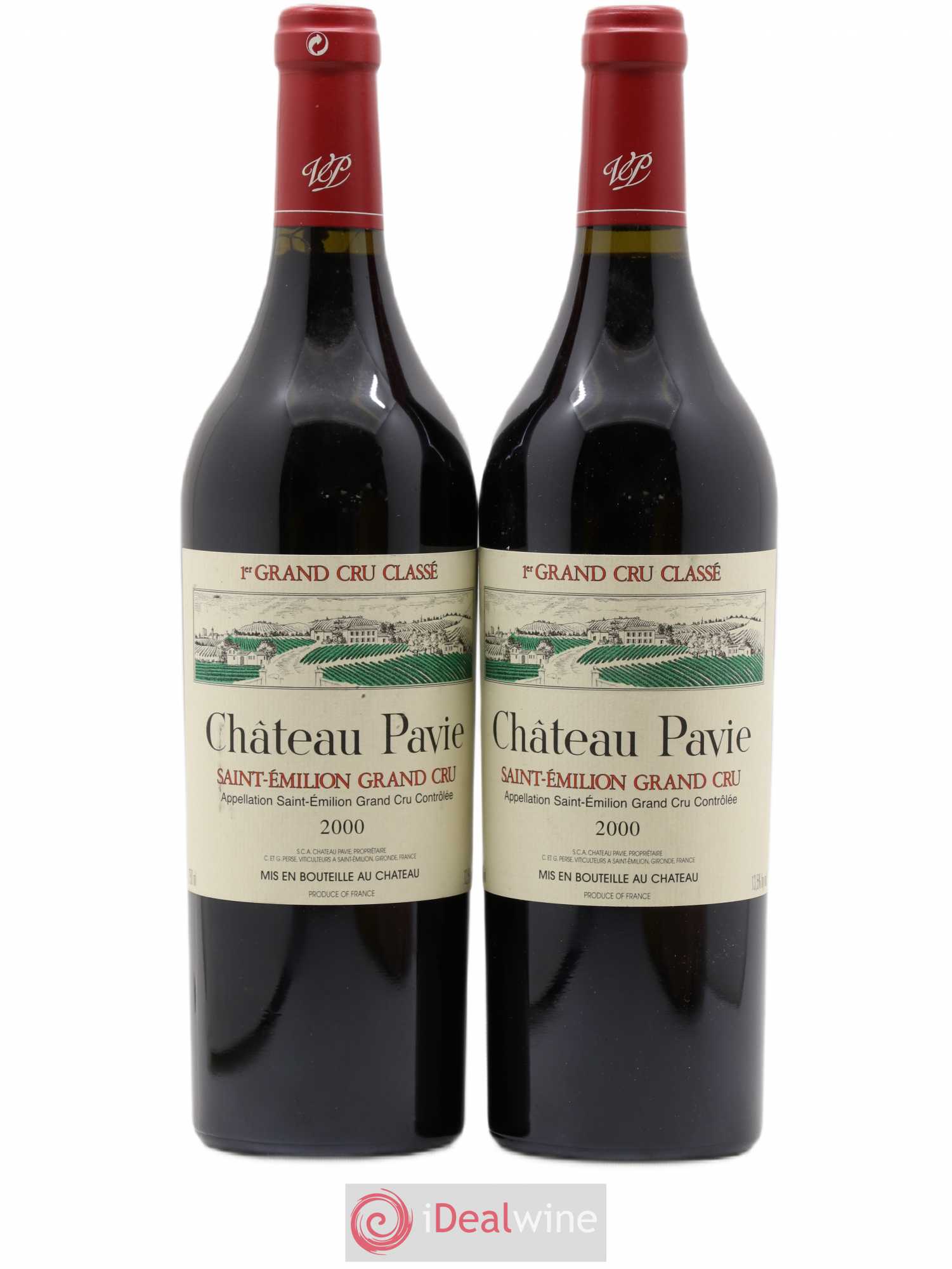Château Pavie 1er Grand Cru Classé A 2000 - Lot de 2 bouteilles - 0