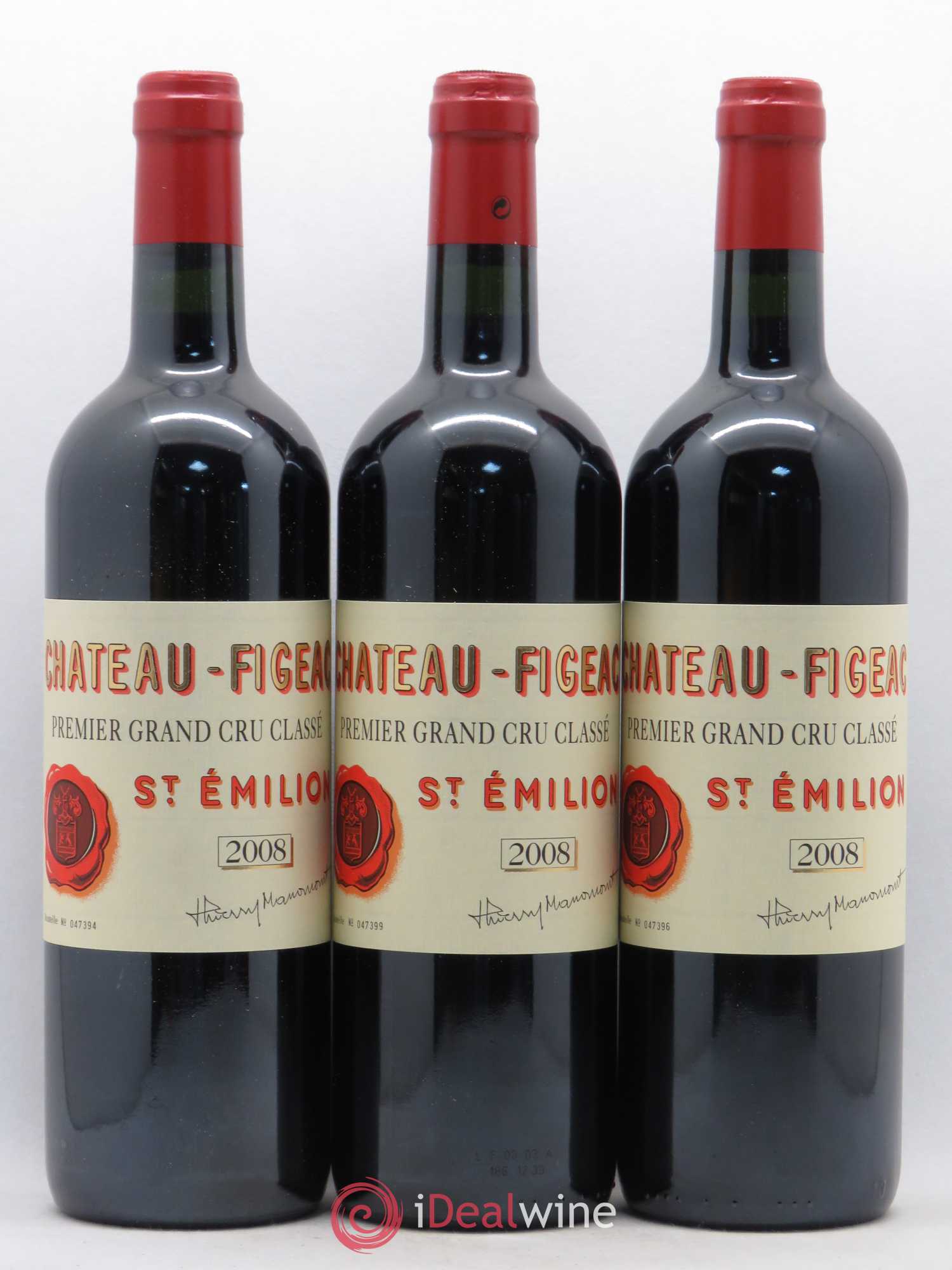 Château Figeac 1er Grand Cru Classé A 2008 - Lot de 12 bouteilles - 1