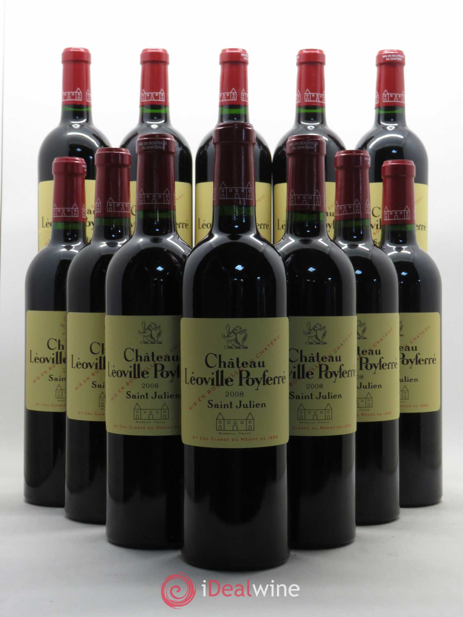 Château Léoville Poyferré 2ème Grand Cru Classé 2008 - Lot de 12 bouteilles - 0