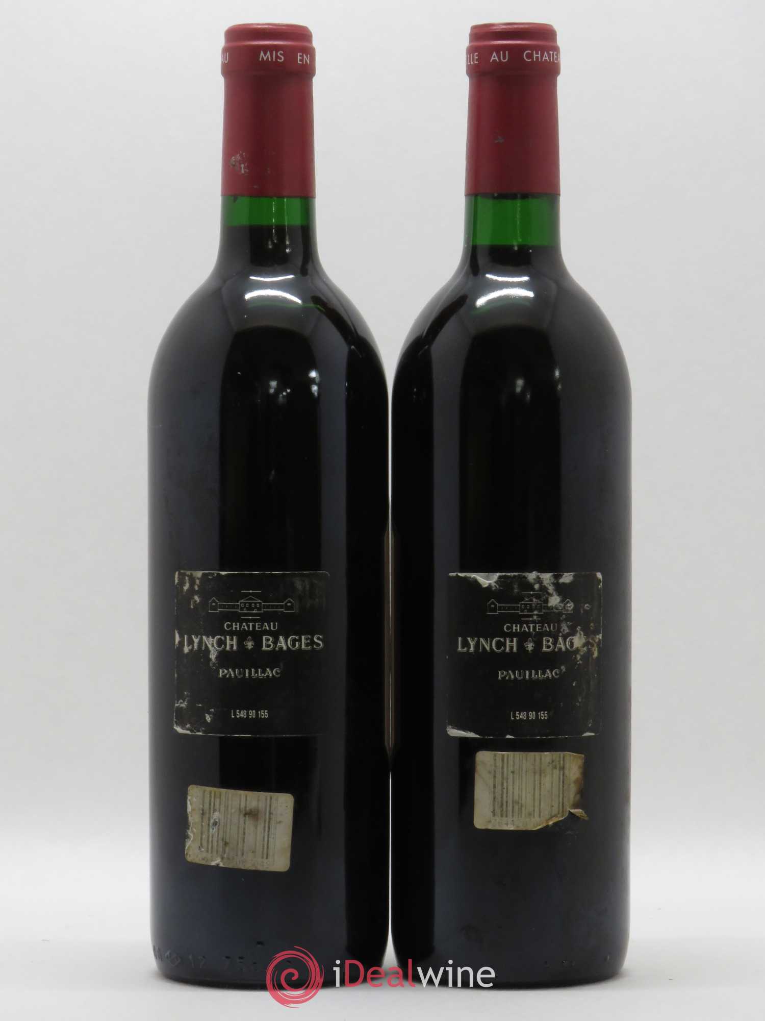 Château Lynch Bages 5ème Grand Cru Classé  (sans prix de réserve) 1990 - Lot de 2 bouteilles - 1