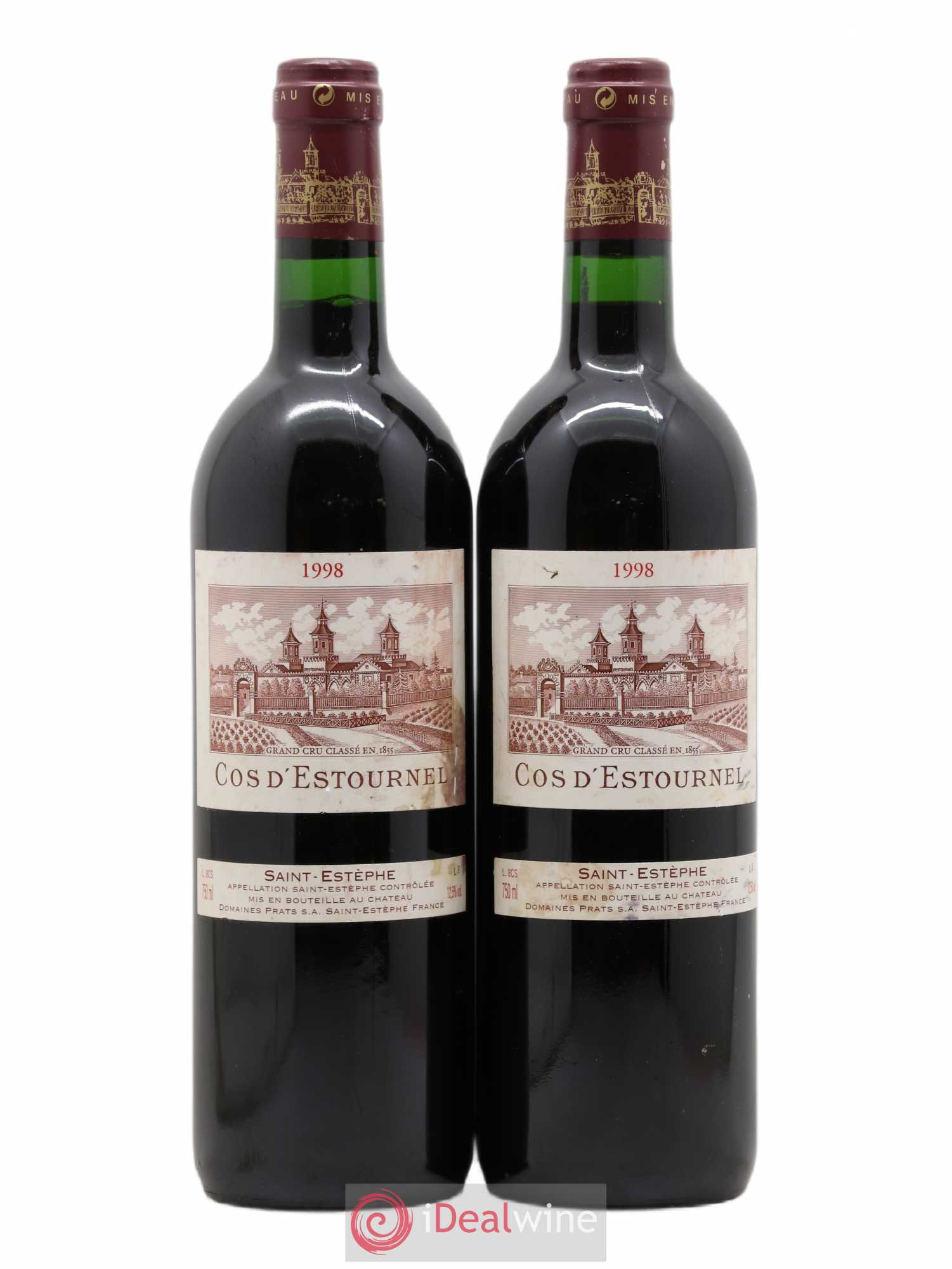 Cos d'Estournel 2ème Grand Cru Classé 1998 - Lot de 2 bouteilles - 0