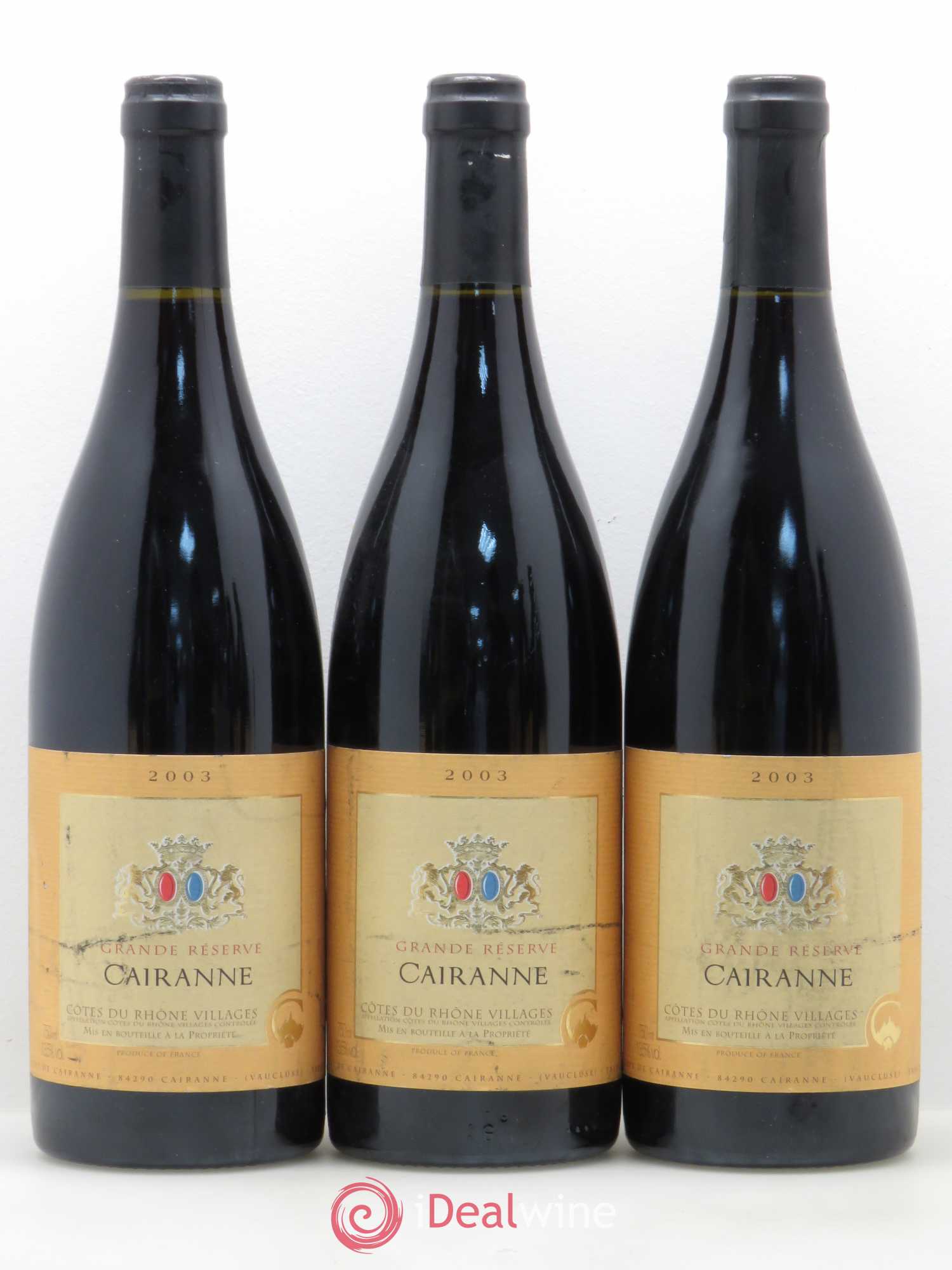 Côtes-du-Rhône-Villages Cairanne Caves De Cairanne Grande Réserve  (sans prix de réserve) 2003 - Lot de 6 bouteilles - 2