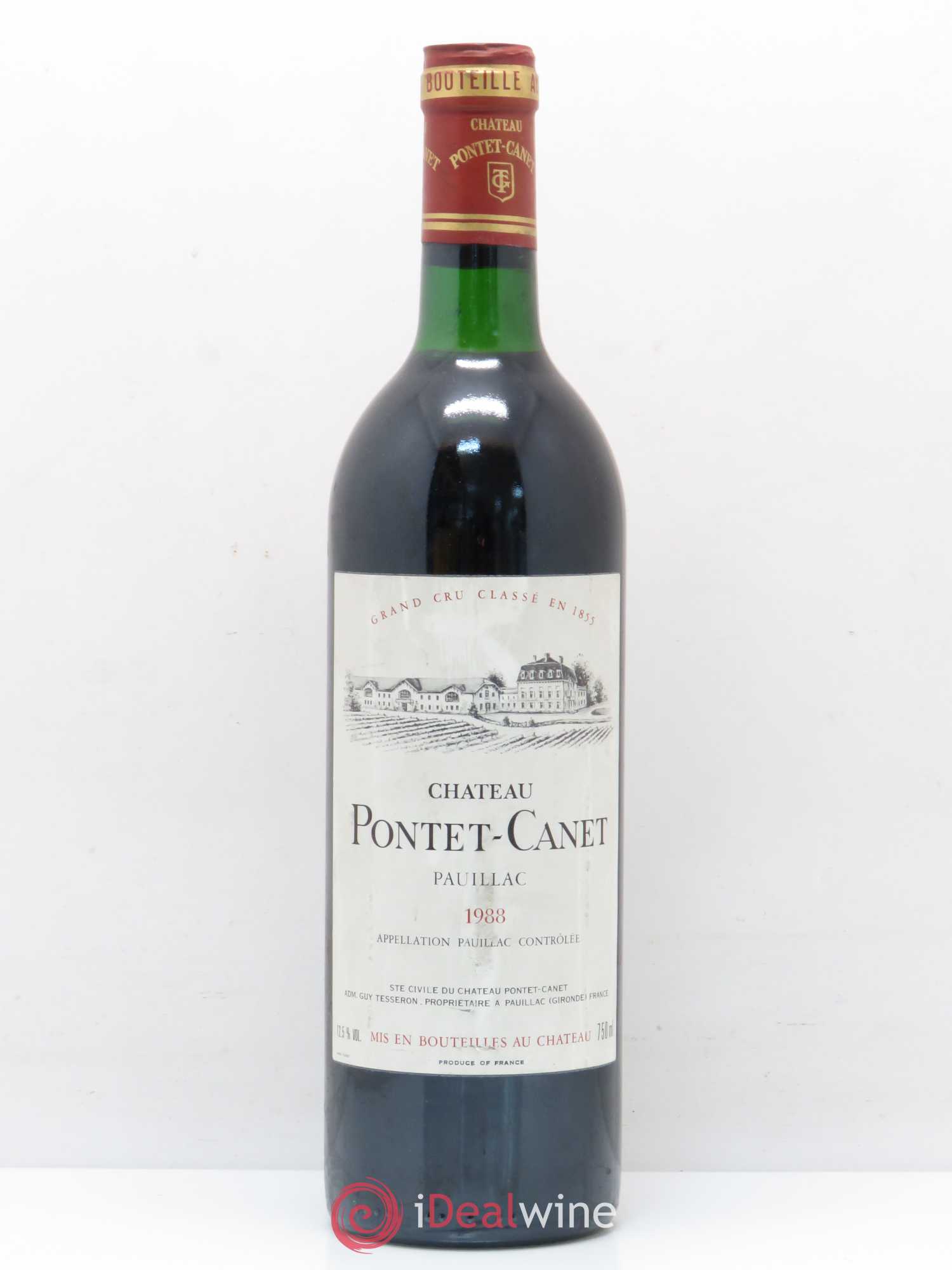 Château Pontet Canet 5ème Grand Cru Classé 1988 - Lot de 1 bouteille - 0