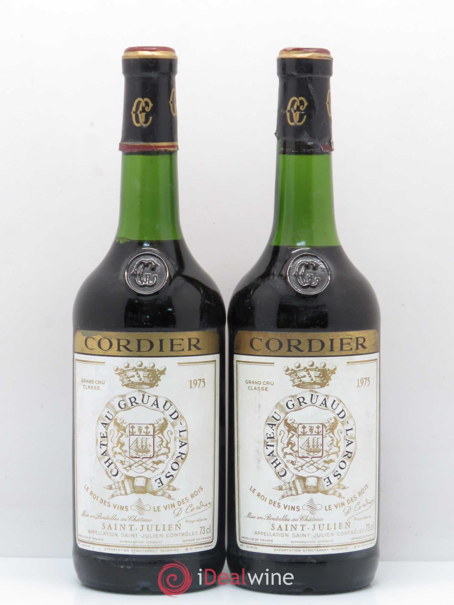 Château Gruaud Larose 2ème Grand Cru Classé 1975 - Lot de 2 bouteilles - 0