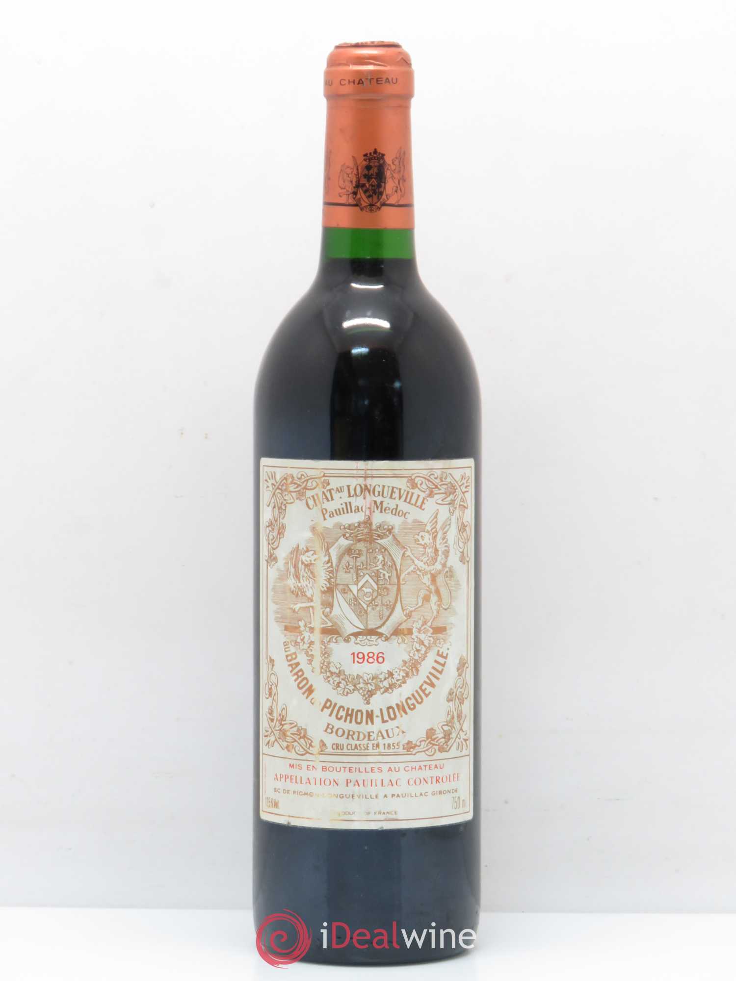 Pichon Longueville Baron 2ème Grand Cru Classé 1986 - Lot de 1 bouteille - 0