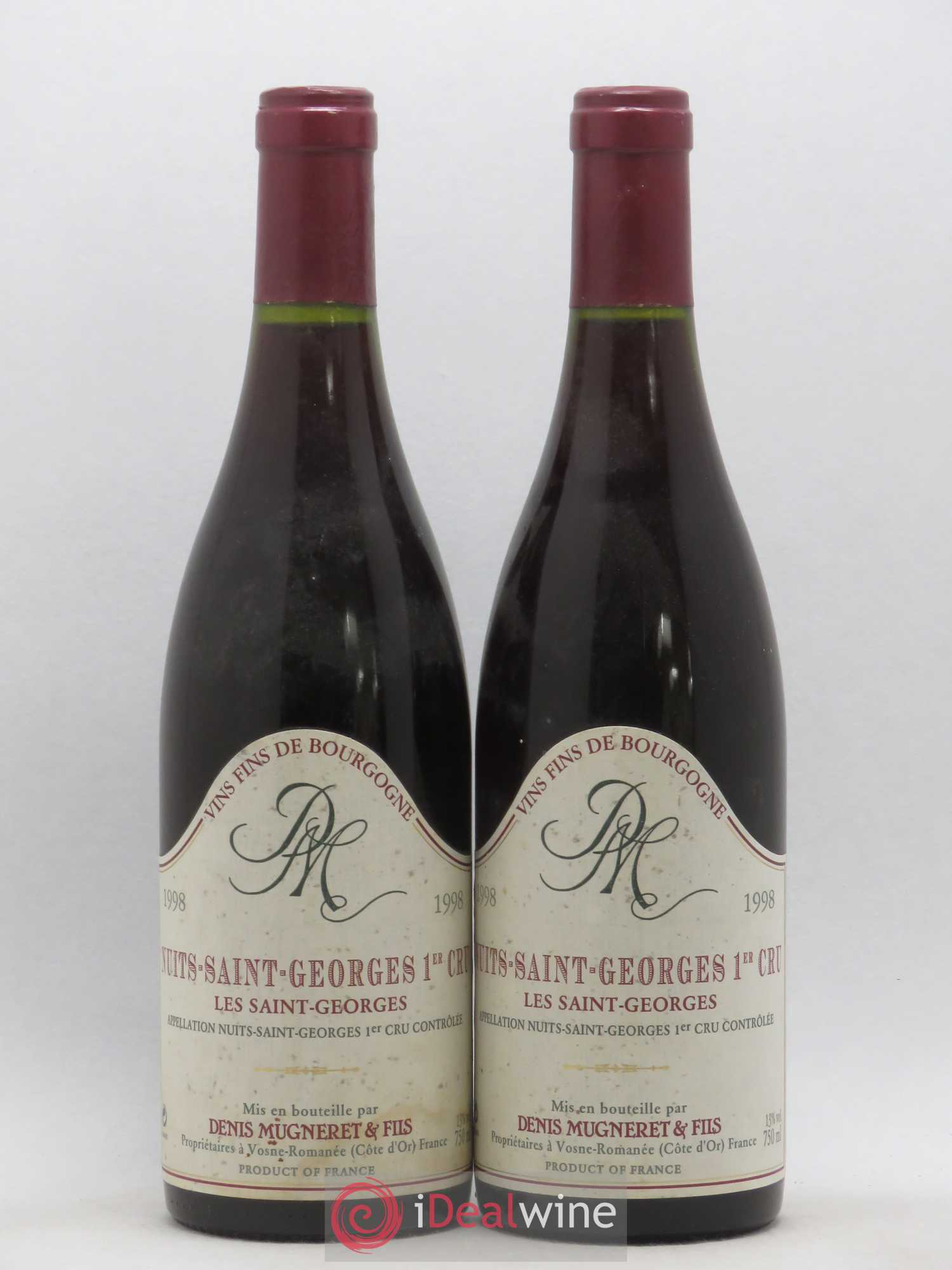 Nuits-Saint-Georges 1er Cru Les Saint Georges Denis Mugneret & Fils 1998 - Posten von 2 Flaschen - 0