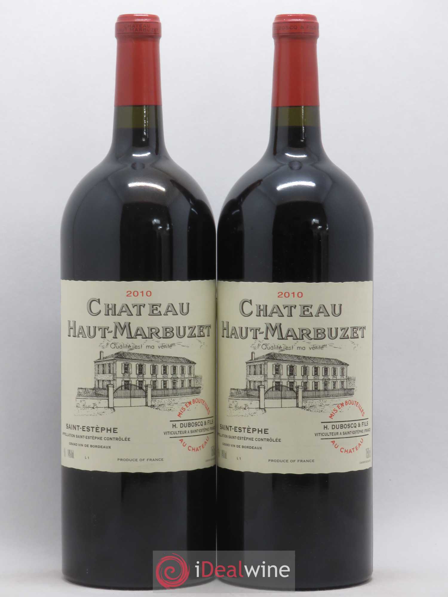 Château Haut Marbuzet 2010 - Lot de 2 magnums - 0