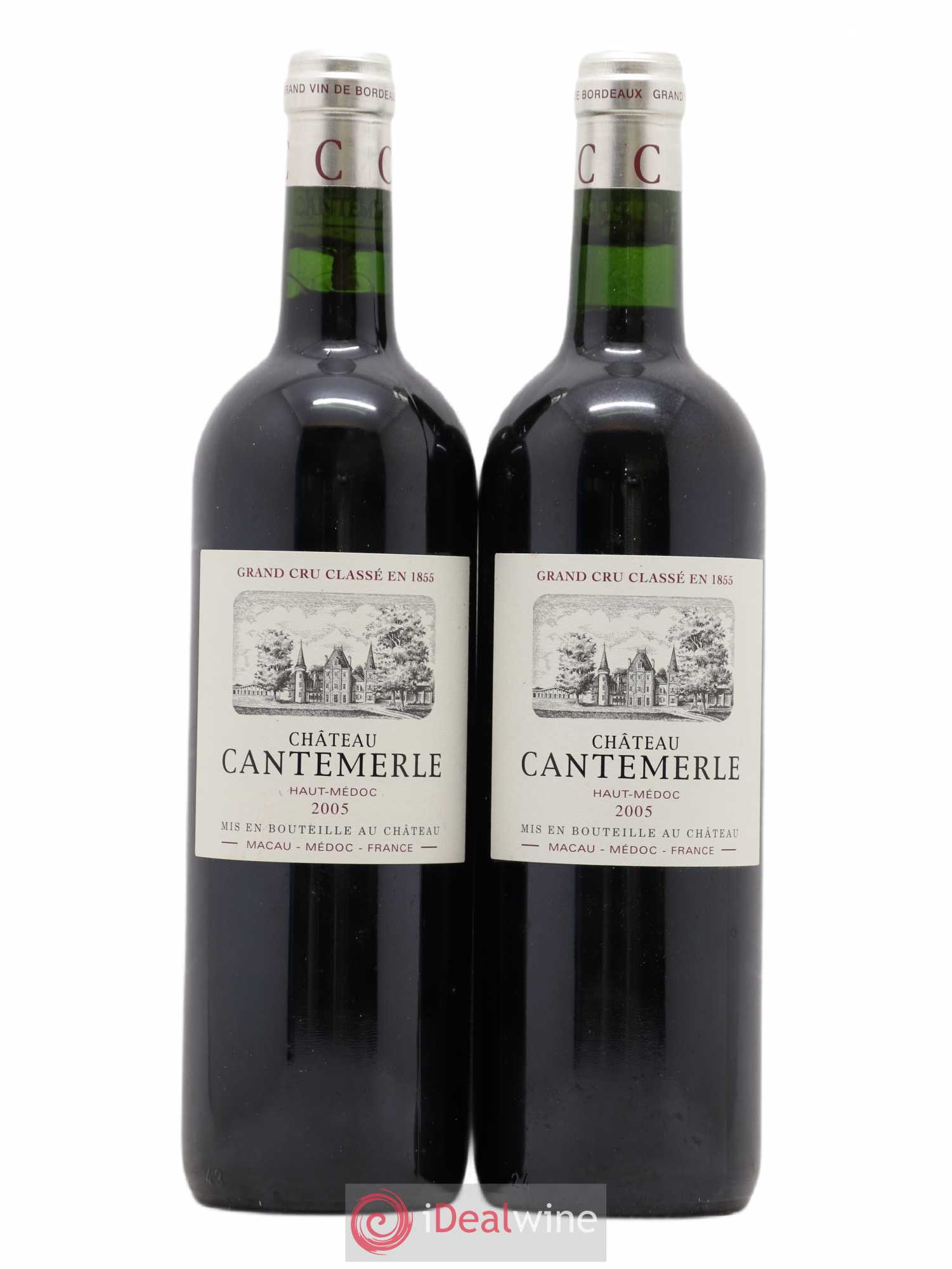 Château Cantemerle 5ème Grand Cru Classé (sans prix de réserve) 2005 - Lot de 2 bouteilles - 0