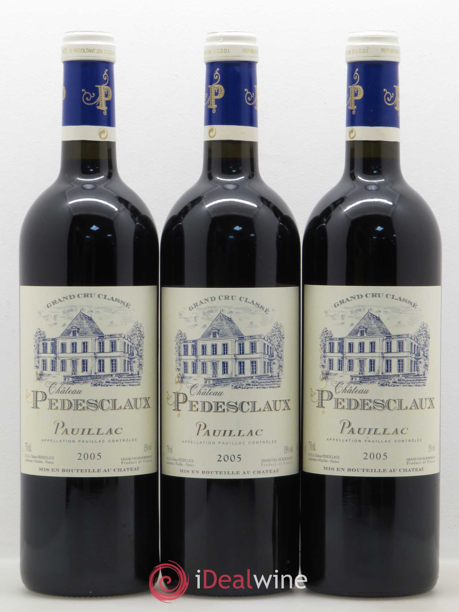 Château Pedesclaux 5ème Grand Cru Classé 2005 - Lot de 3 bouteilles - 0