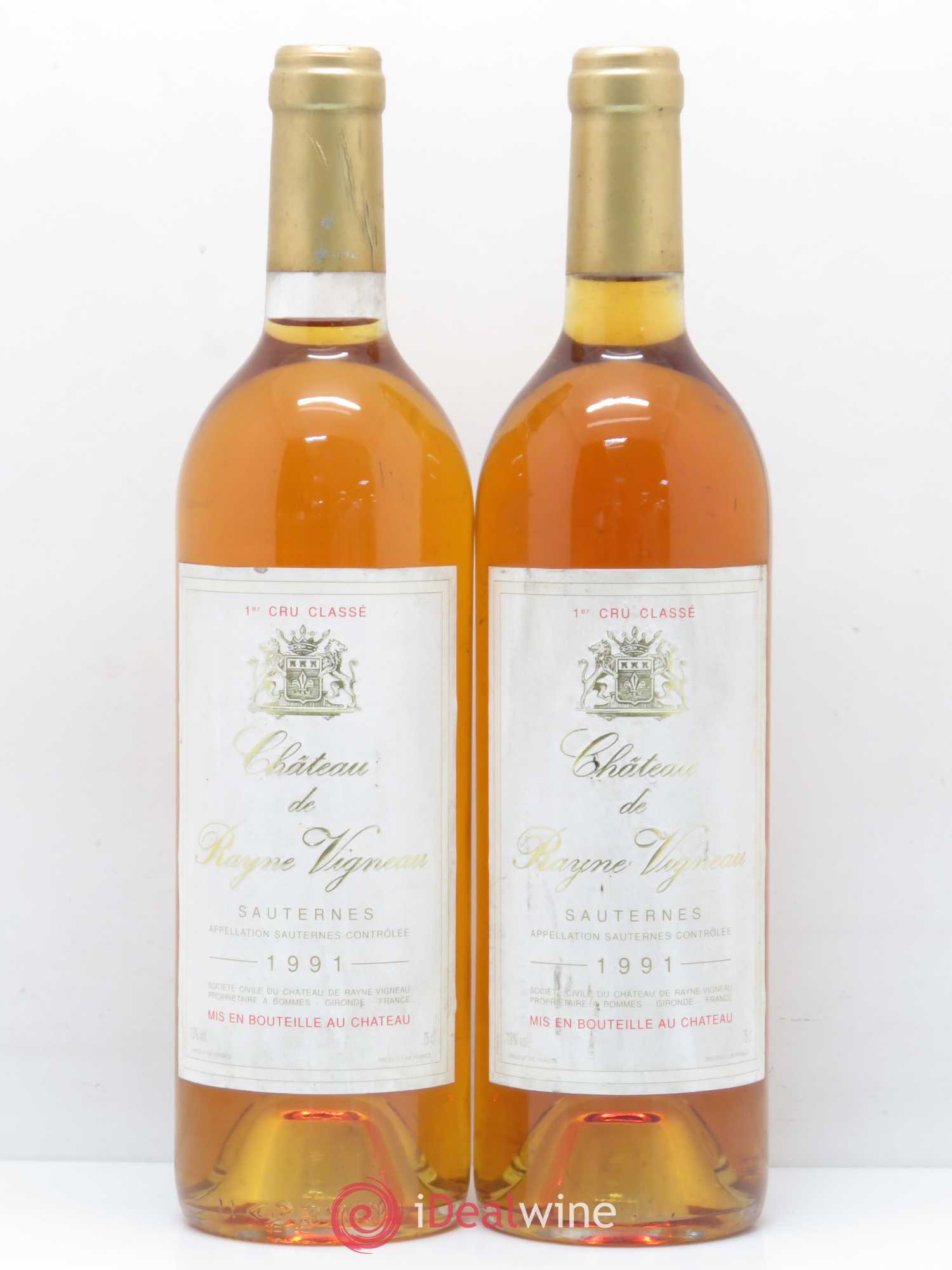 Château de Rayne Vigneau 1er Grand Cru Classé 1991 - Lotto di 2 bottiglie - 0