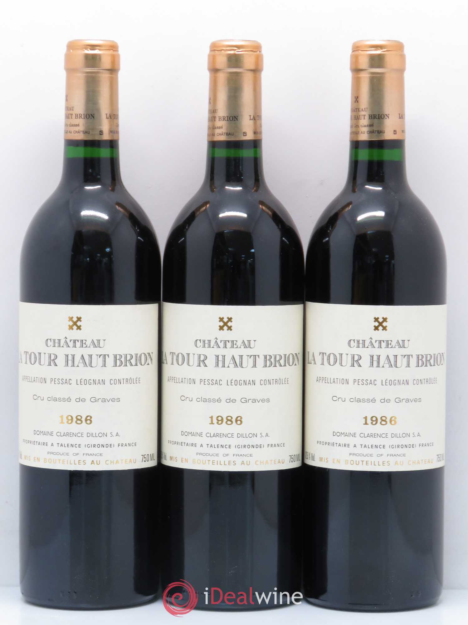 Château la Tour Haut-Brion Cru Classé de Graves 1986 - Lot de 12 bouteilles - 1