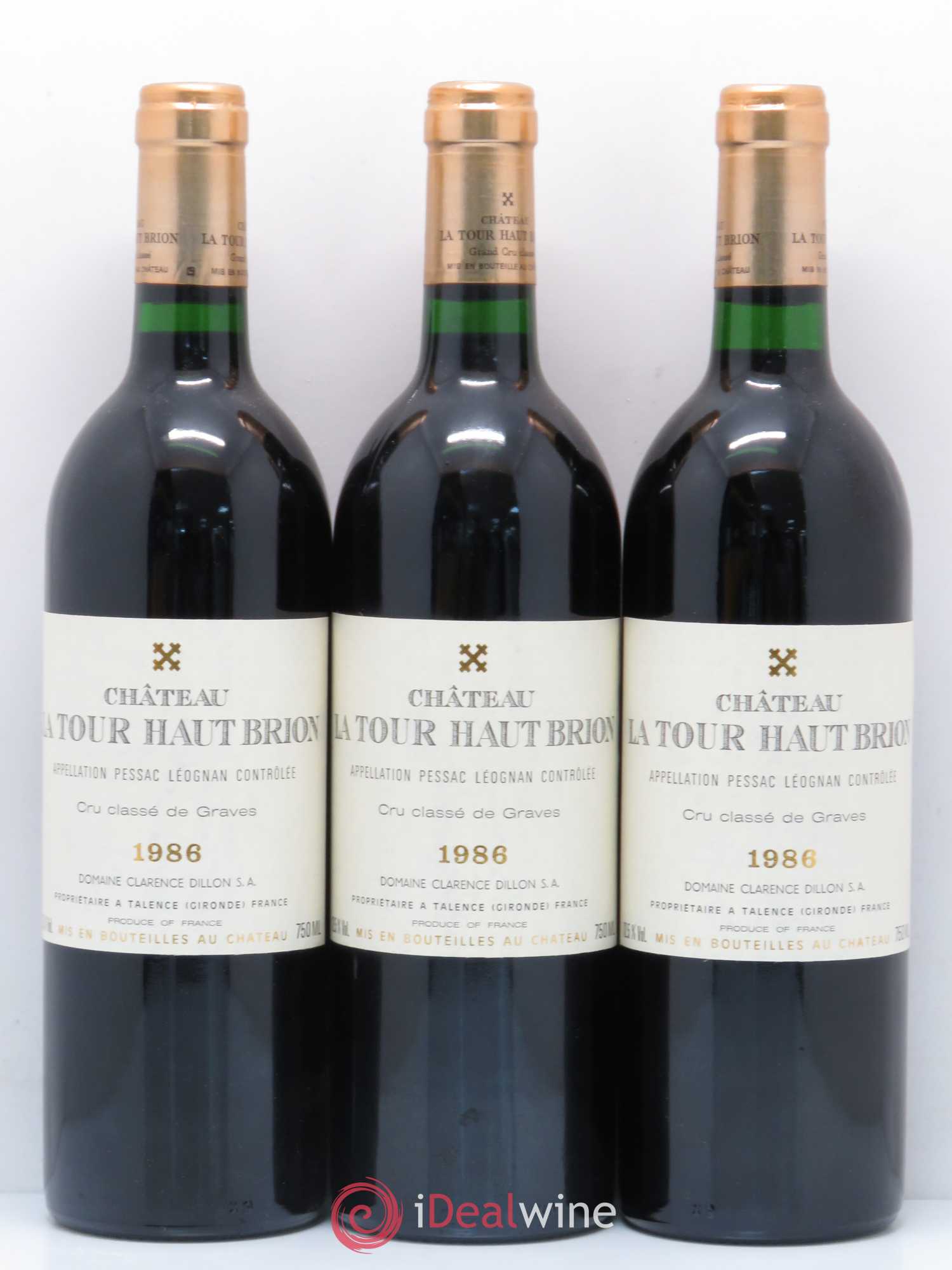 Château la Tour Haut-Brion Cru Classé de Graves 1986 - Lot de 12 bouteilles - 2