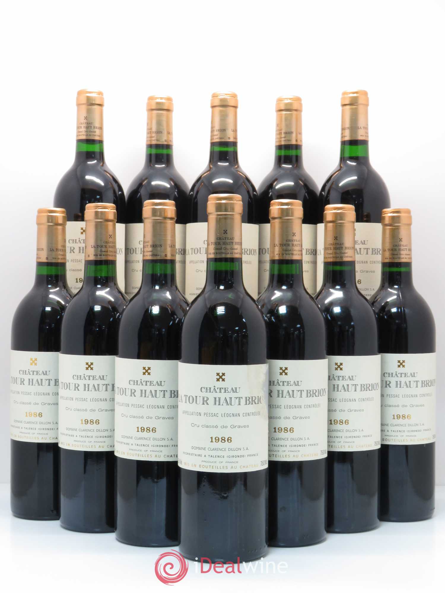 Château la Tour Haut-Brion Cru Classé de Graves 1986 - Lot de 12 bouteilles - 0