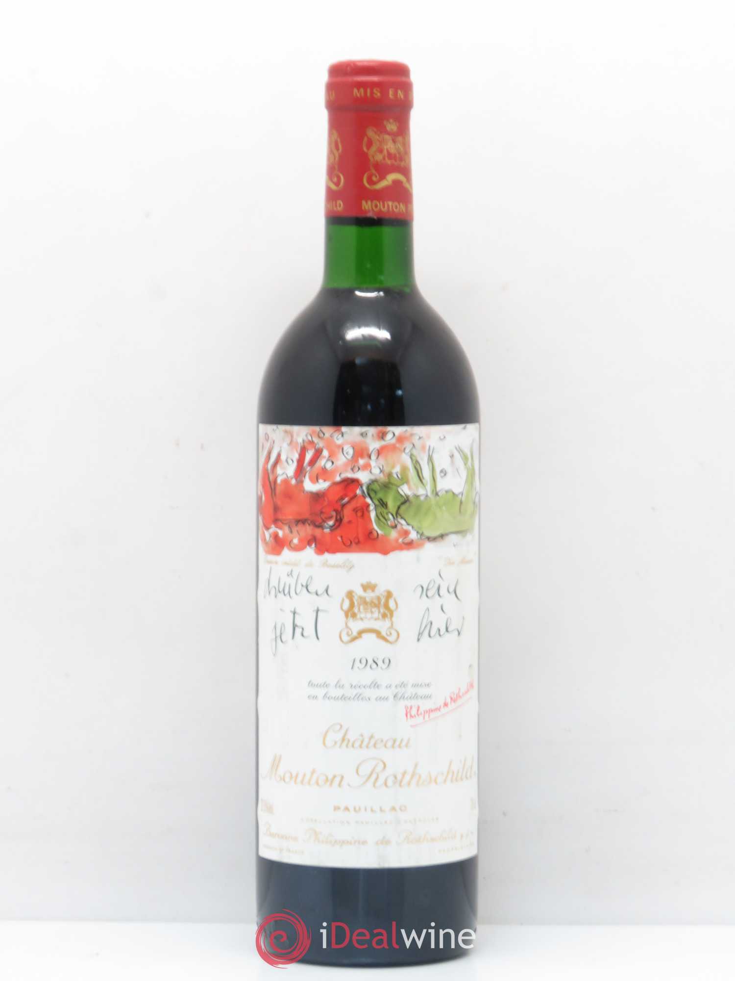 Château Mouton Rothschild 1er Grand Cru Classé 1989 - Lot de 1 bouteille - 0