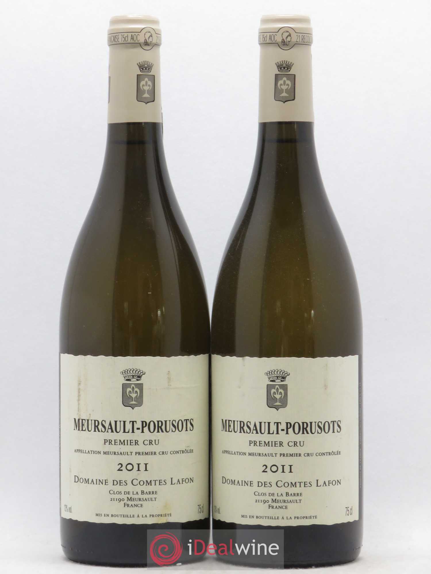 Meursault 1er Cru Porusots Comtes Lafon (Domaine des) 2011 - Lotto di 2 bottiglie - 0