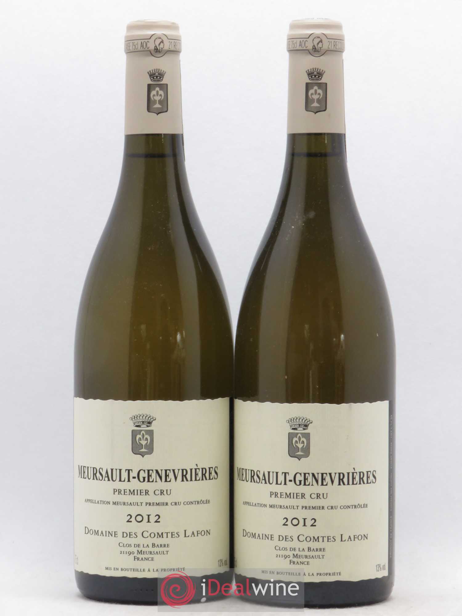 Meursault 1er Cru Genevrières Comtes Lafon (Domaine des) 2012 - Lot de 2 bouteilles - 0