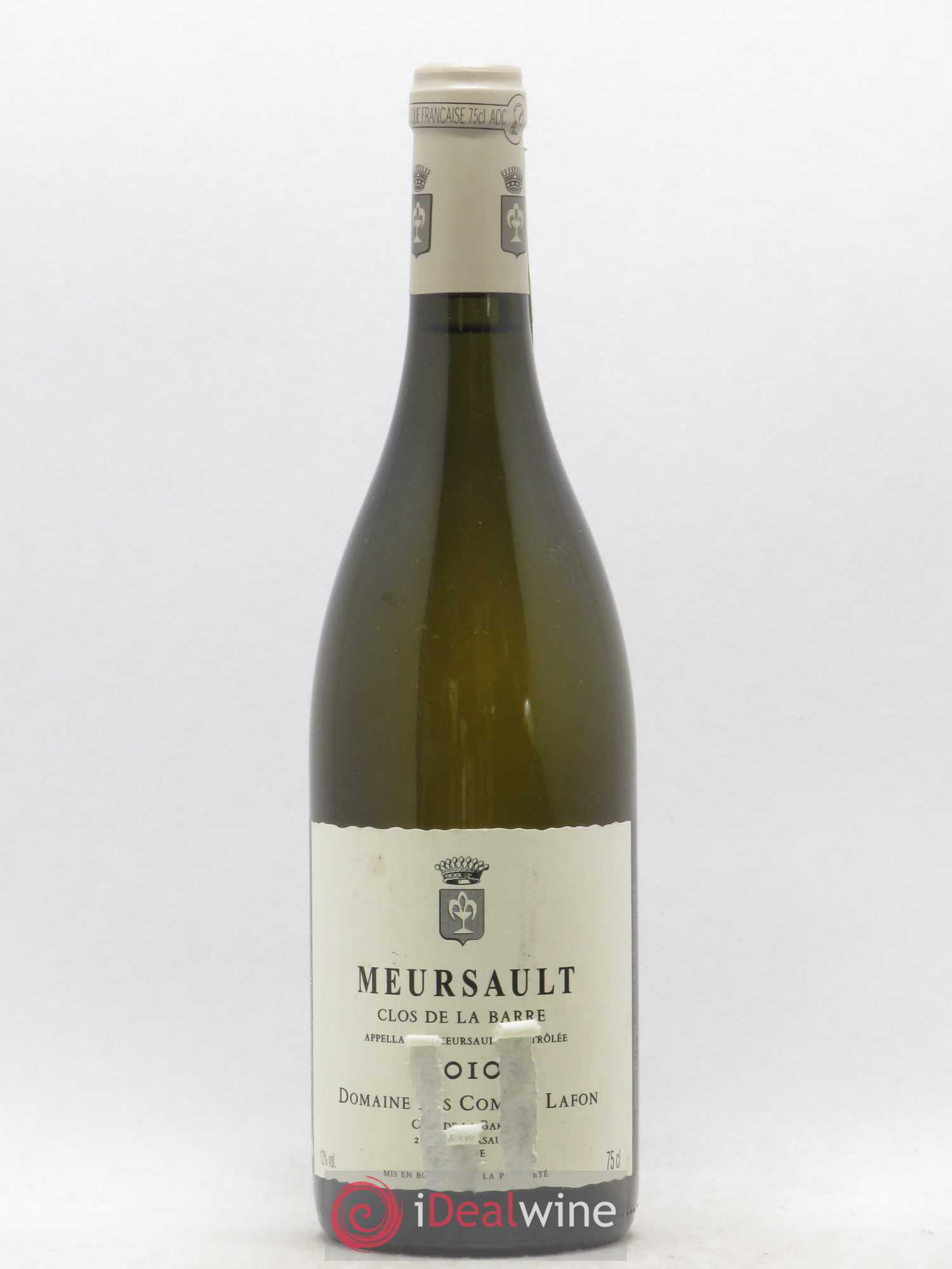 Meursault Clos de la Barre Comtes Lafon (Domaine des) 2010 - Lot de 1 bouteille - 0