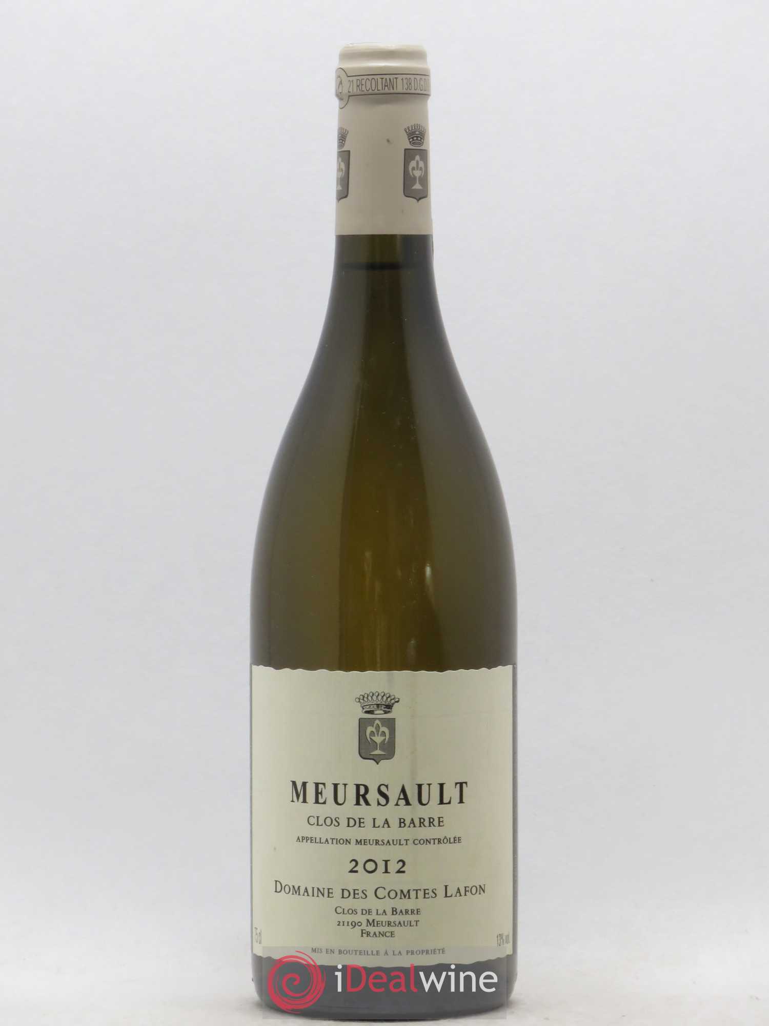 Meursault Clos de la Barre Comtes Lafon (Domaine des) 2012 - Lot de 1 bouteille - 0