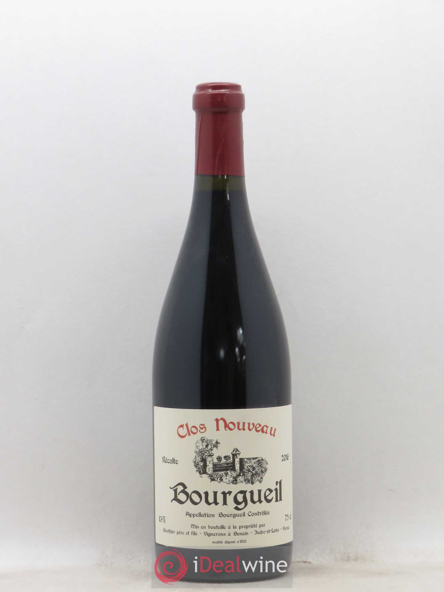 Bourgueil Clos Nouveau Domaine du Bel Air 2016 - Lot de 1 bouteille - 0