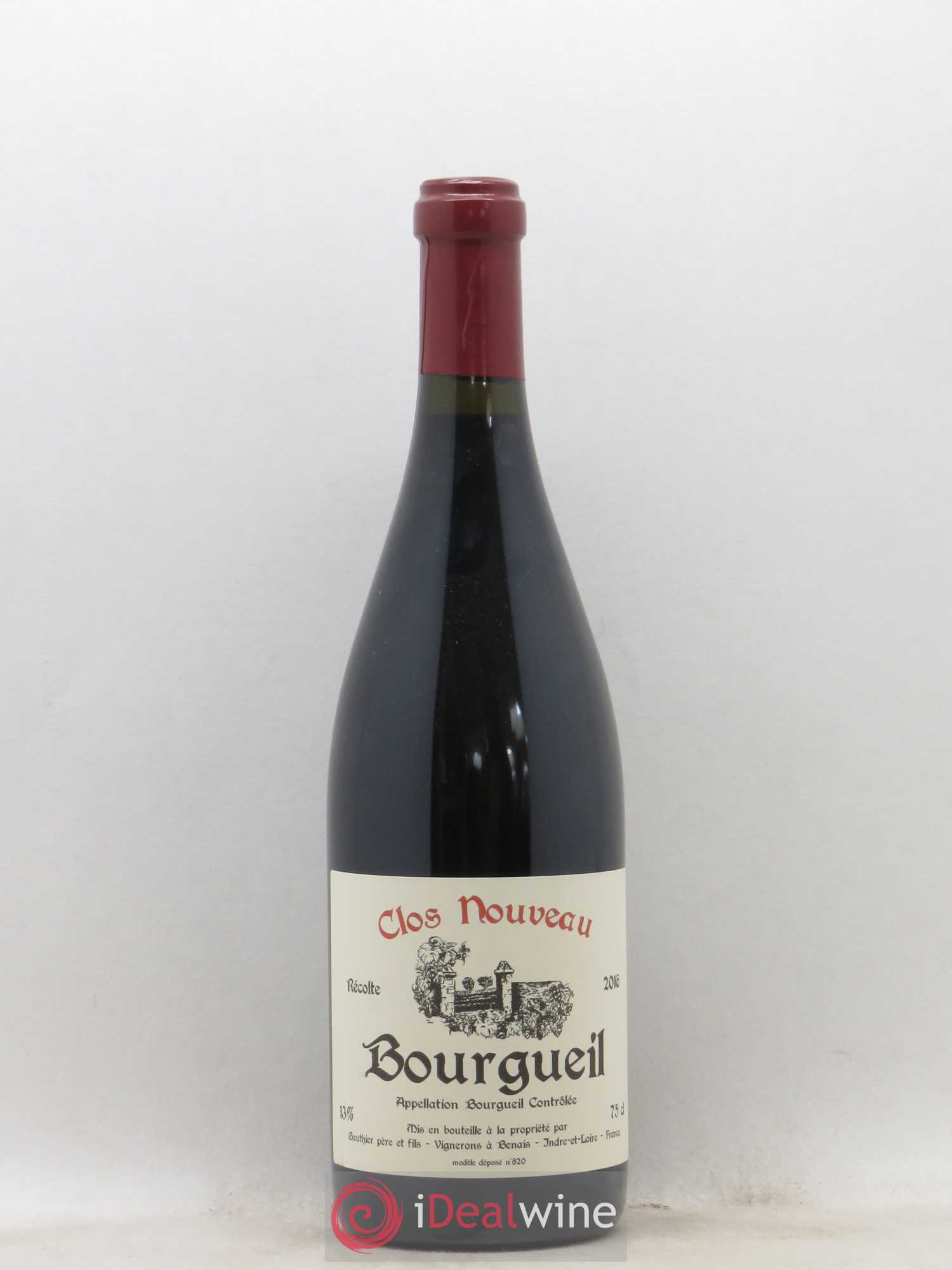 Bourgueil Clos Nouveau Domaine du Bel Air 2016 - Lot de 1 bouteille - 0