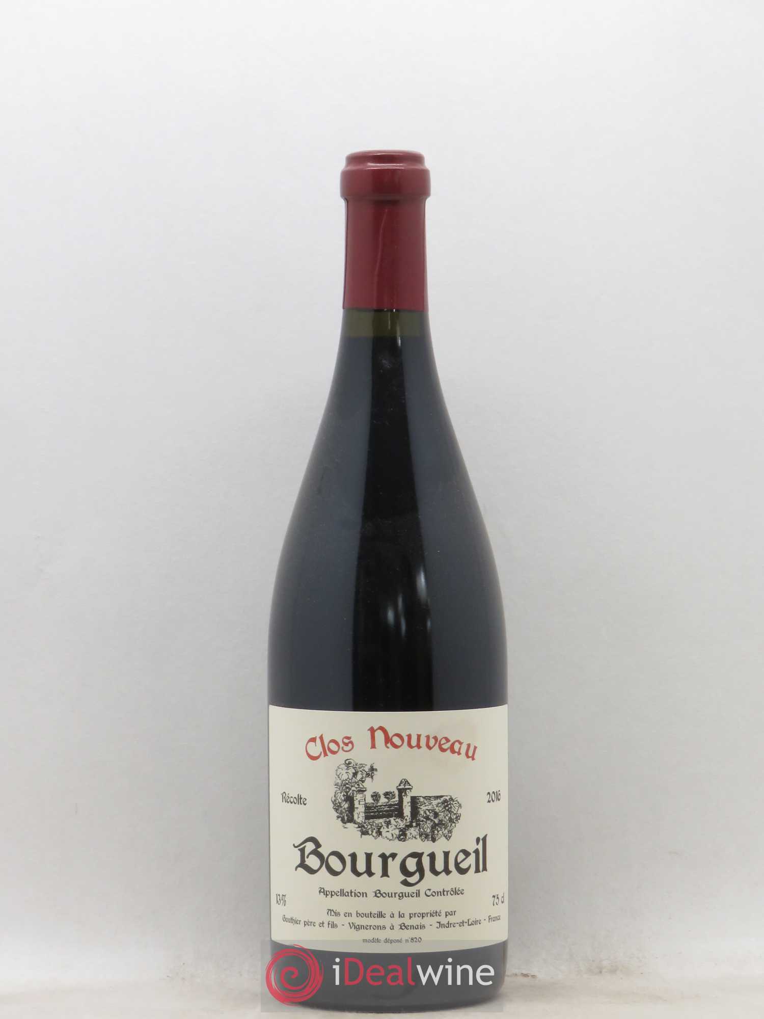 Bourgueil Clos Nouveau Domaine du Bel Air 2016 - Lot de 1 bouteille - 0