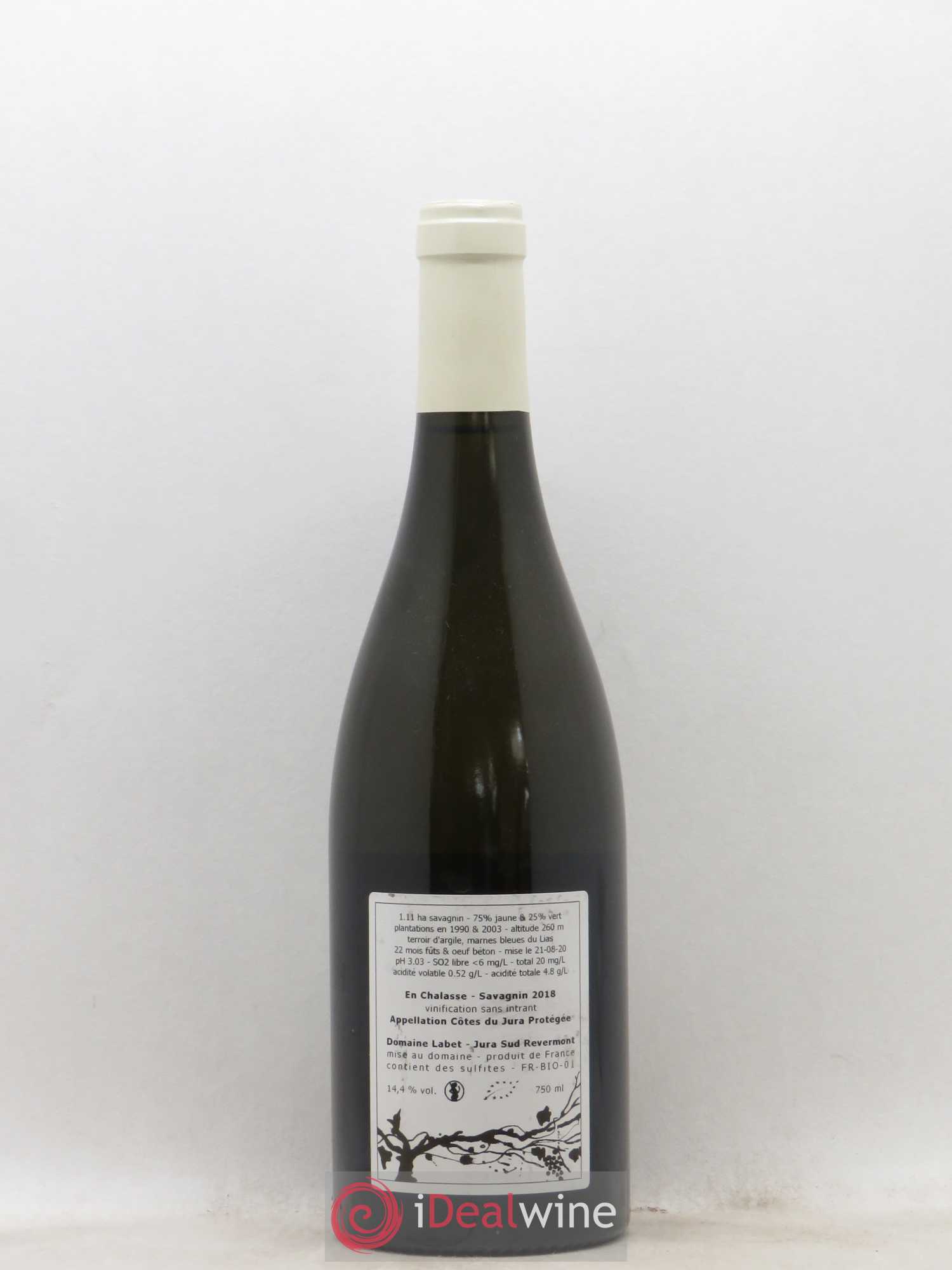 Côtes du Jura Fleur de Savagnin En Chalasse Romain - Julien - Charline Labet 2018 - Lot de 1 bouteille - 1