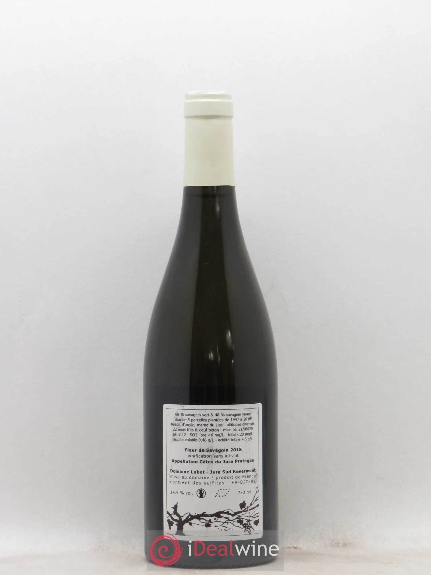 Côtes du Jura Fleur de Savagnin Romain - Julien - Charline Labet 2018 - Lot de 1 bouteille - 1