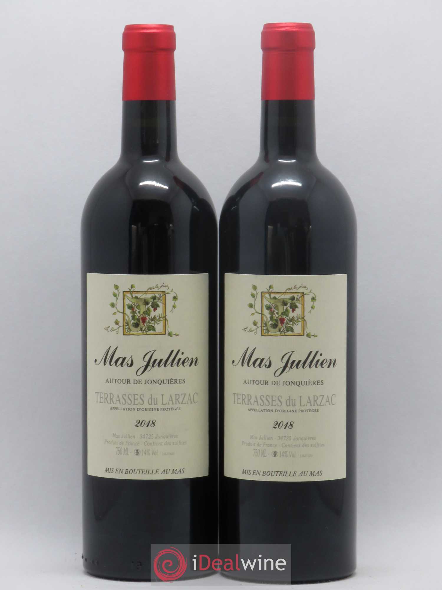 Terrasses du Larzac Mas Jullien Autour de Jonquières Olivier Jullien 2018 - Lot de 2 bouteilles - 0