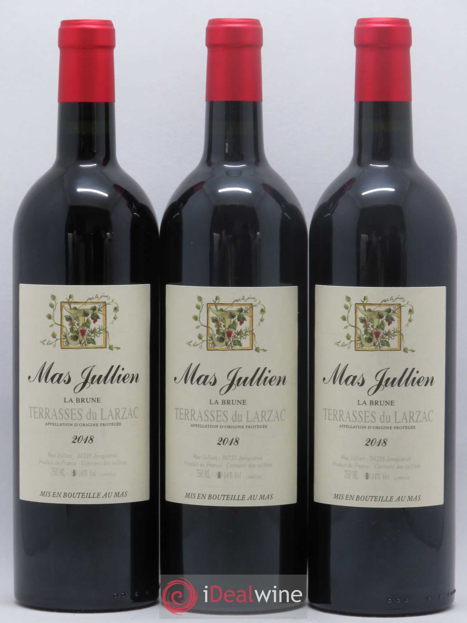 Coteaux du Languedoc Terrasses du Larzac La Brune Mas Jullien 2018 - Posten von 3 Flaschen - 0