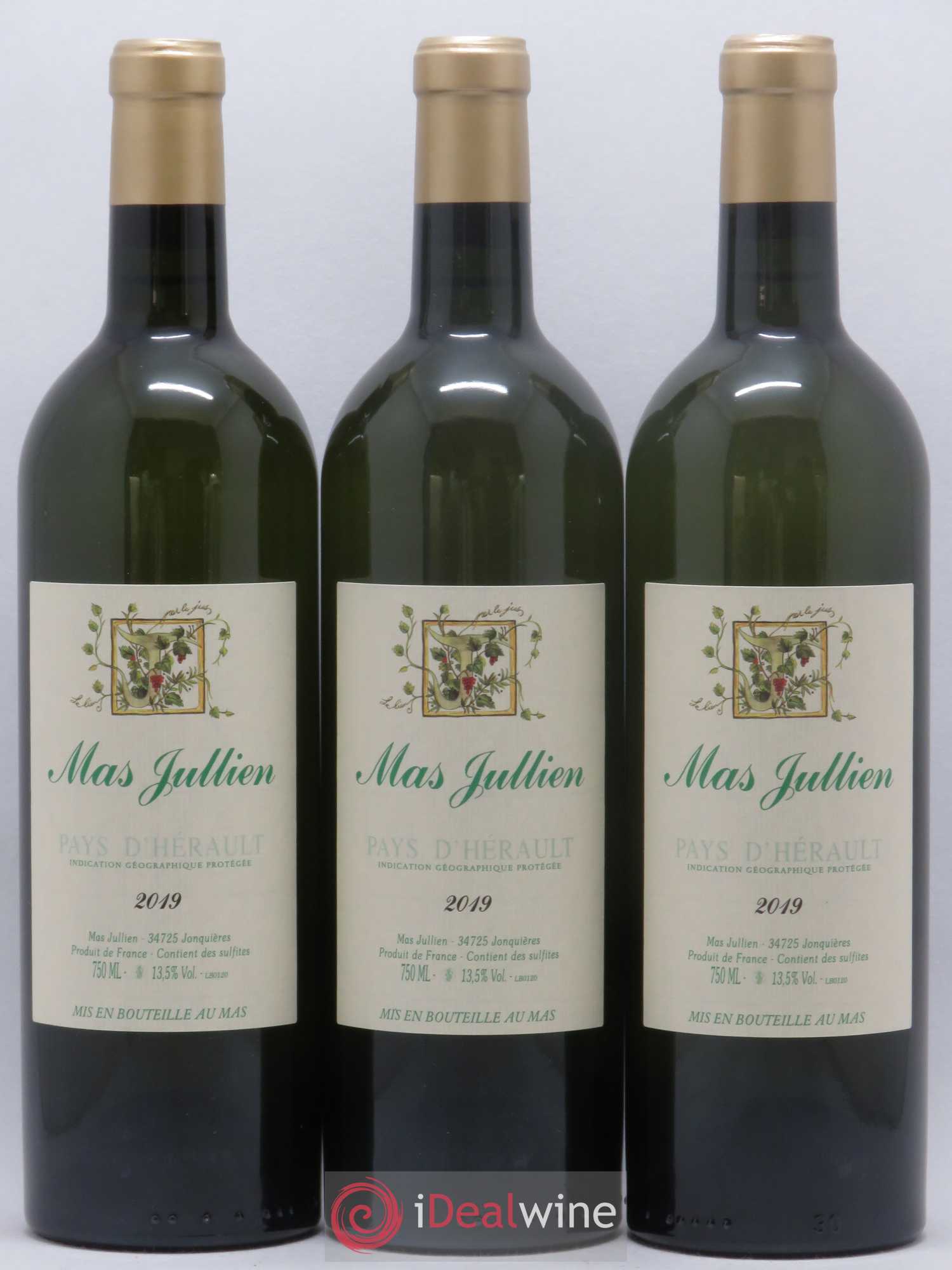 Pays d'Hérault Mas Jullien Olivier Jullien 2019 - Lot de 3 bouteilles - 0